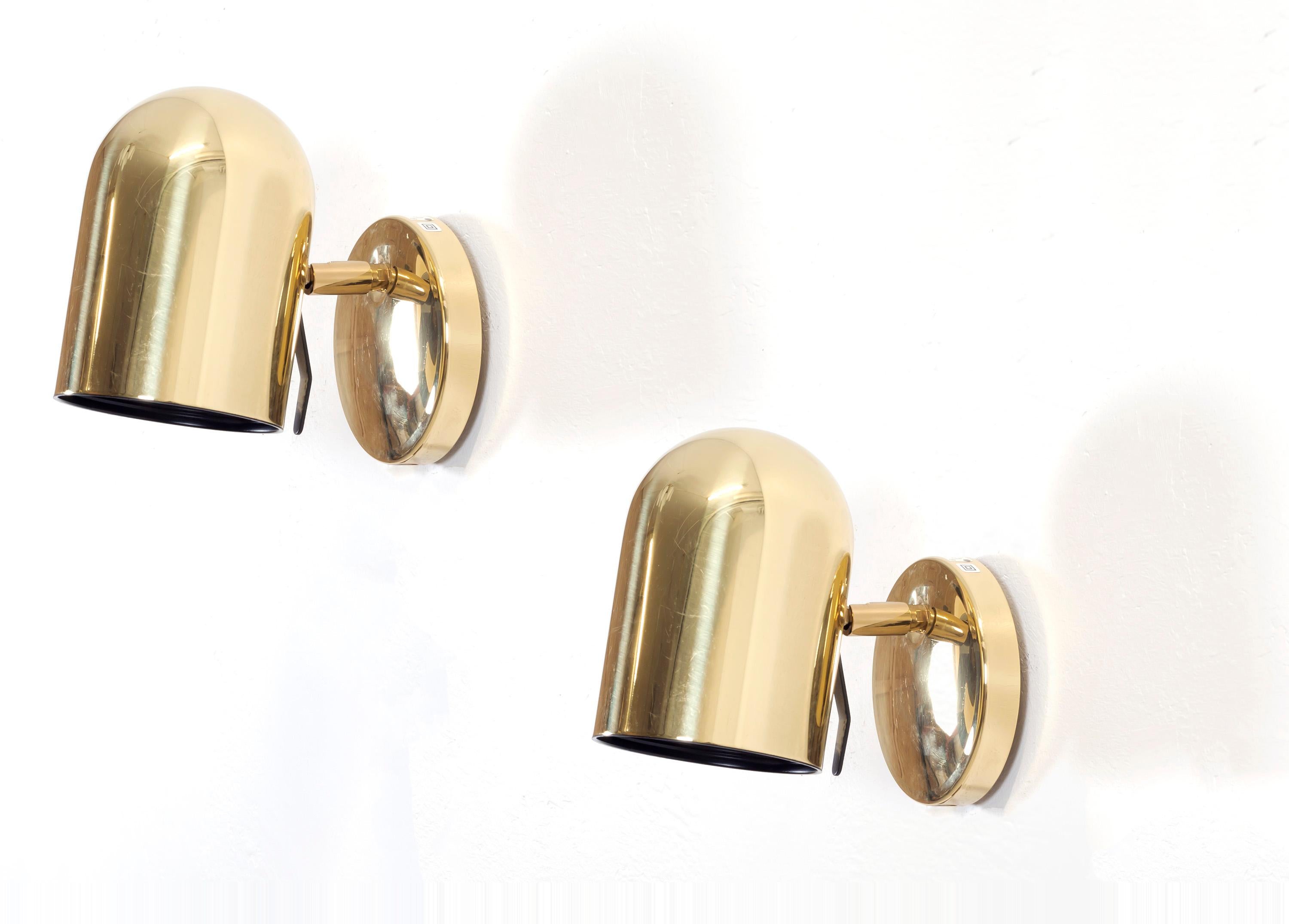 Norwegian Pair of Scandinavian Wall Lights by Jonas Hidle, Norway, 1970s