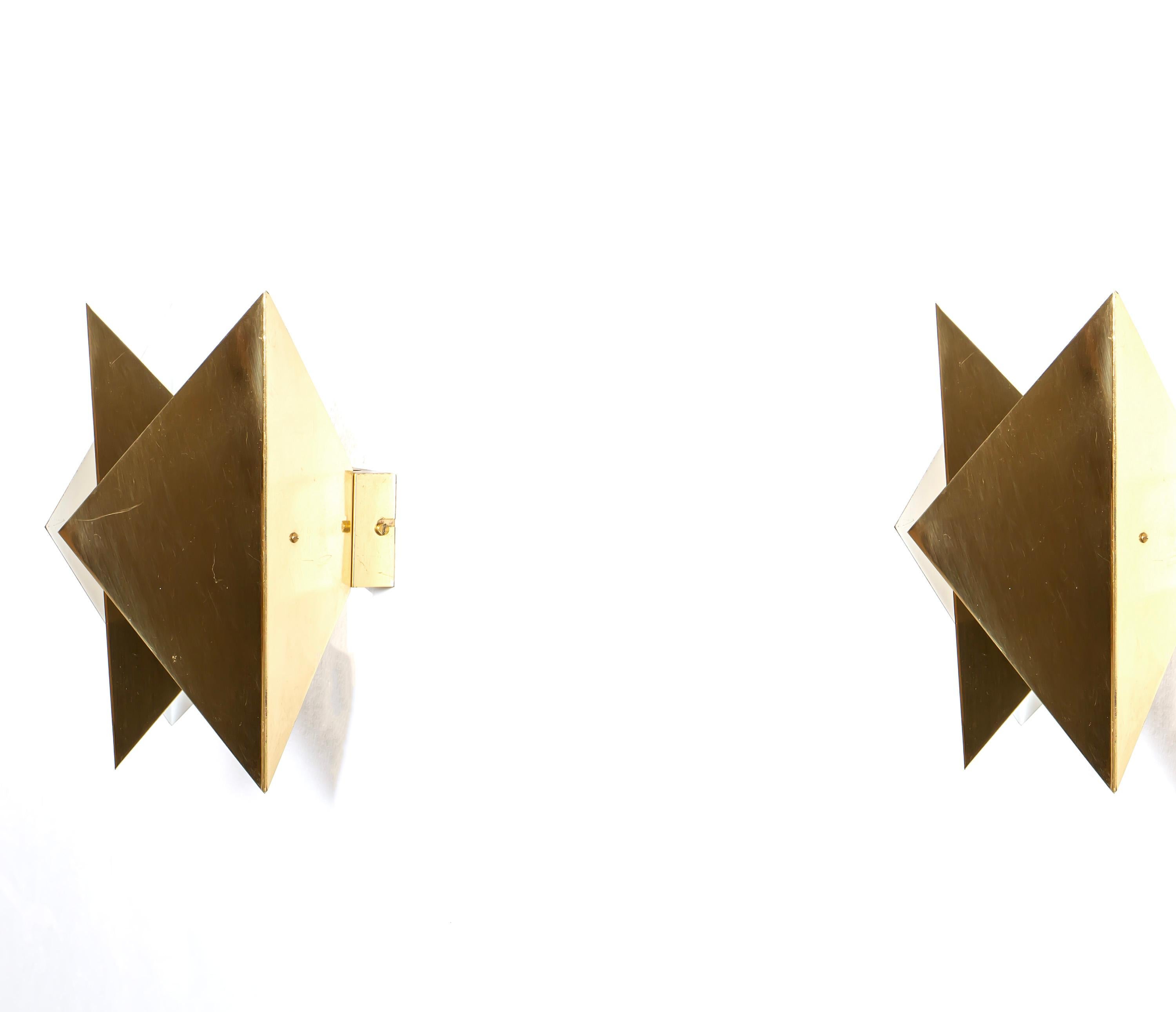 Norwegian Pair of Scandinavian Wall Lights by Jonas Hidle, Norway, 1970s For Sale