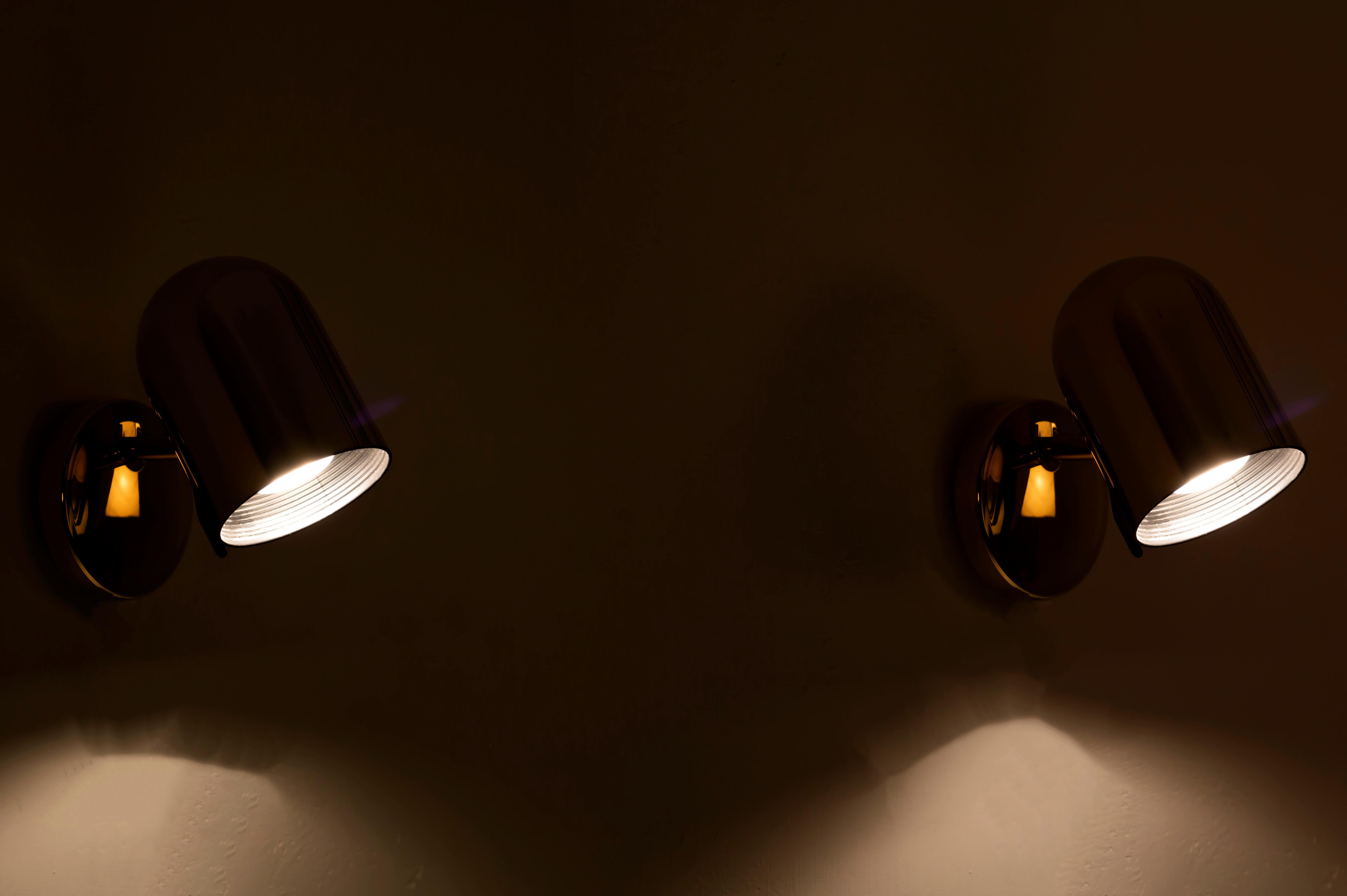 Late 20th Century Pair of Scandinavian Wall Lights by Jonas Hidle, Norway, 1970s