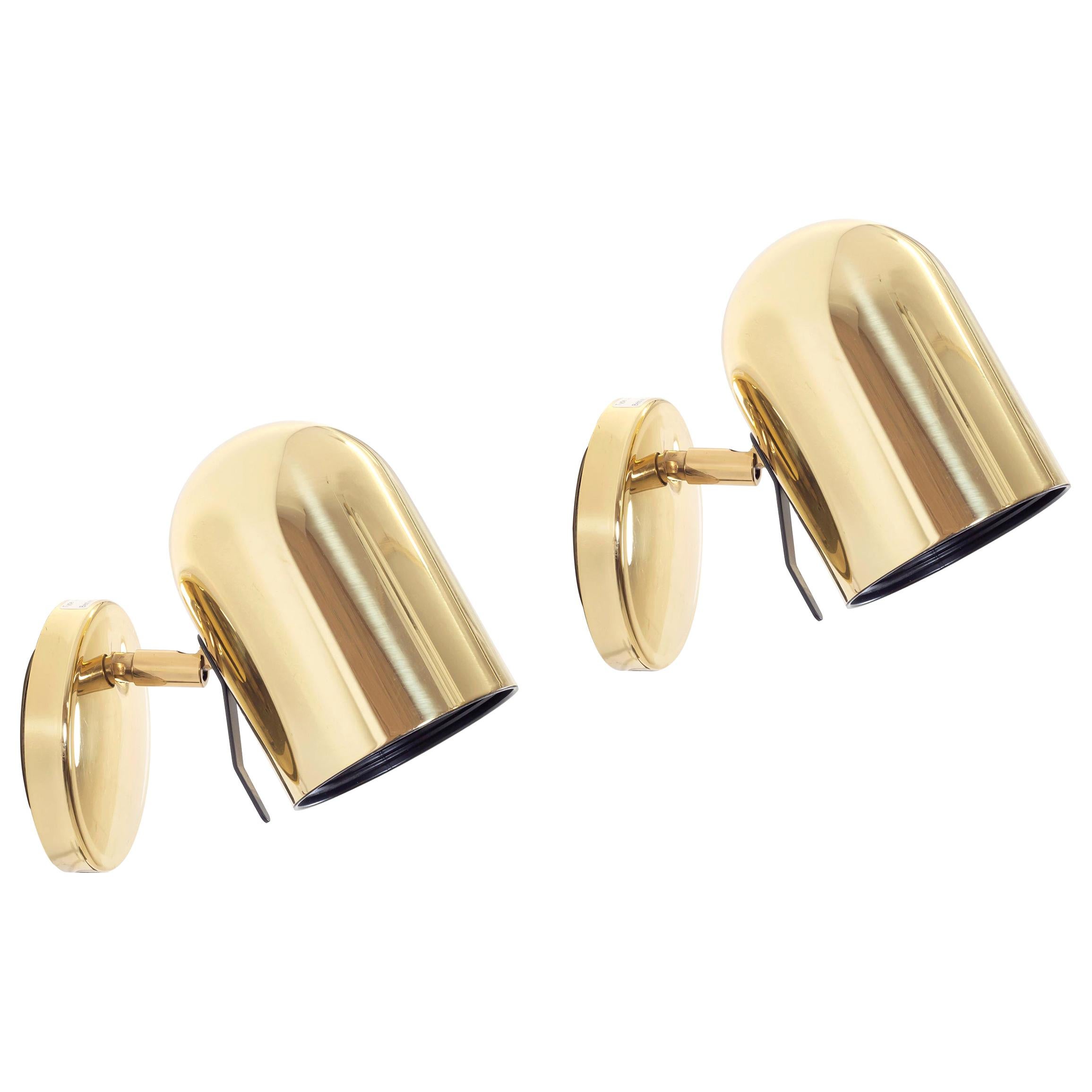 Pair of Scandinavian Wall Lights by Jonas Hidle, Norway, 1970s For Sale