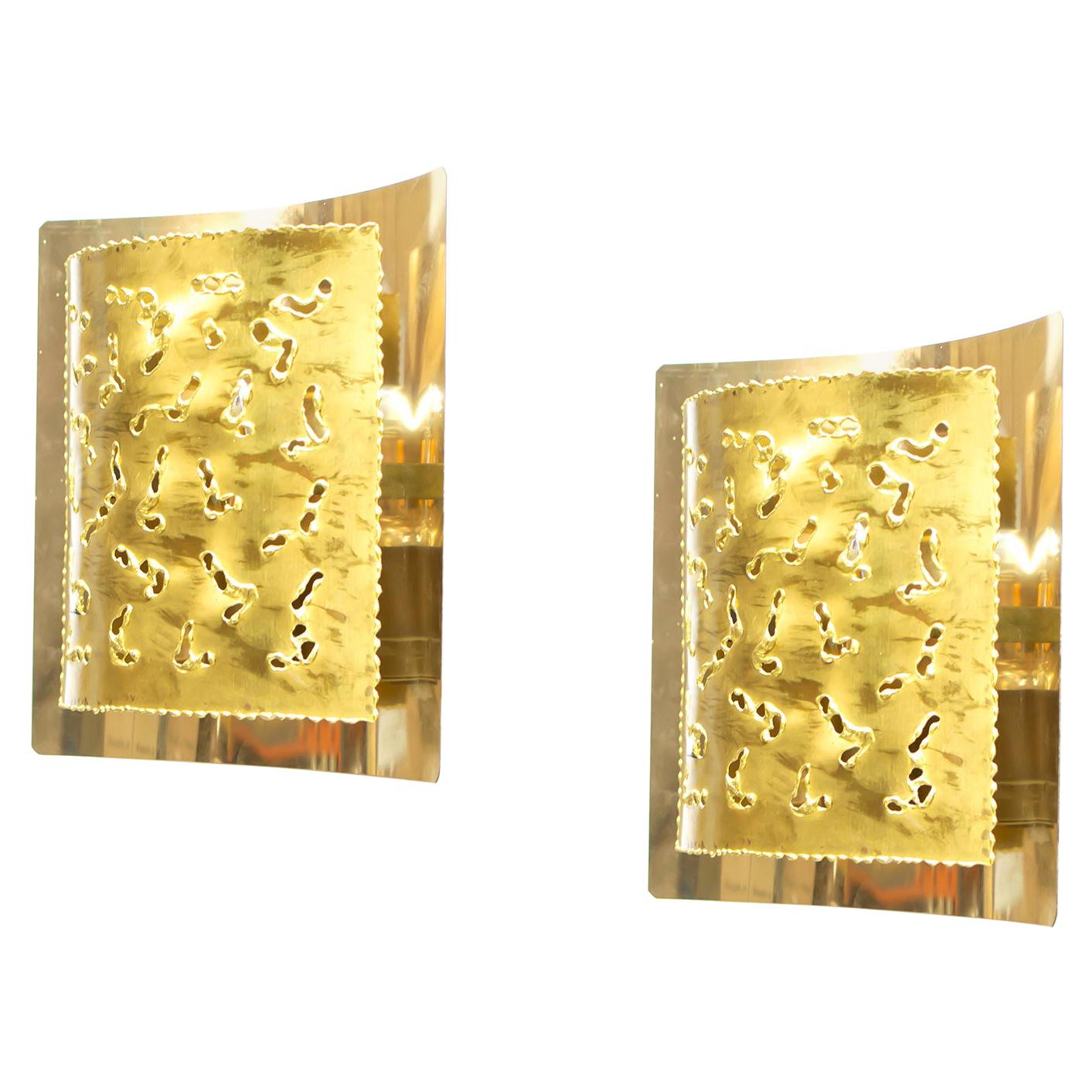 Pair of Scandinavian Wall Lights by Svend Aage Holm Sorensen, Denmark, 1970s For Sale