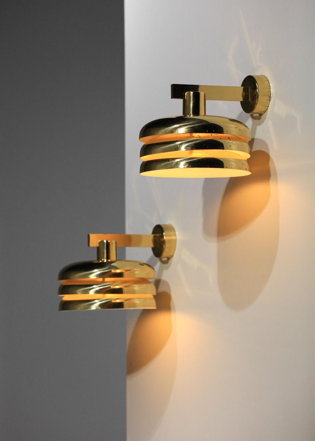 Pair of Scandinavian wall sconces by Hans Agne Jakobsson 
