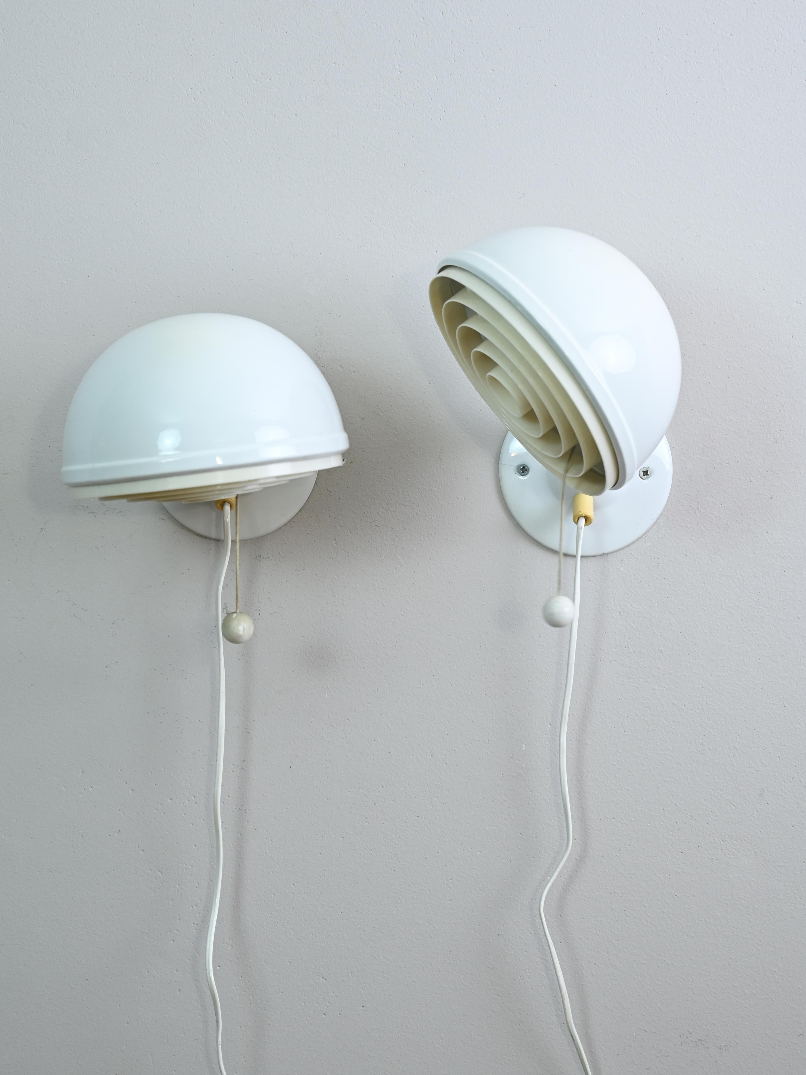 Pair of Scandinavian Wall Sconces In Good Condition For Sale In Brescia, IT