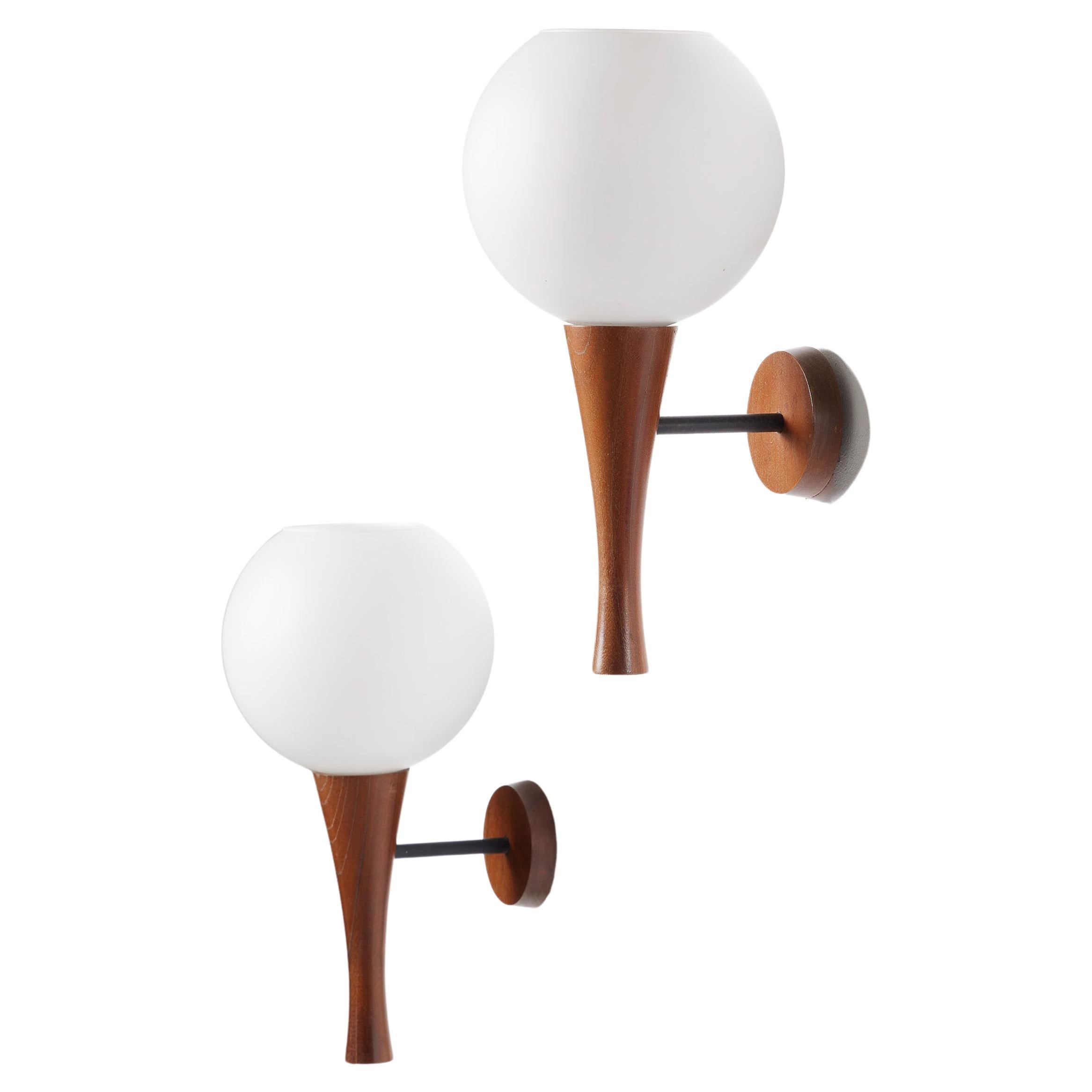 Pair of Scandinavian wall sconces