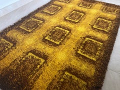 Pair of Scandinavian Wool Ege Rya Danish Small Carpets / Rugs, 1960s