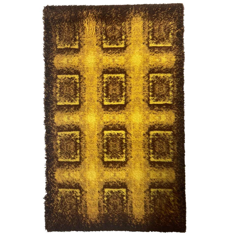 Beautiful Swiss Midcentury Scandinavian Ege Rya Carpet / Rug, 1970s at ...