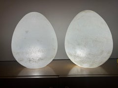 Pair of Scavo egg table lamps attributed to Cendese