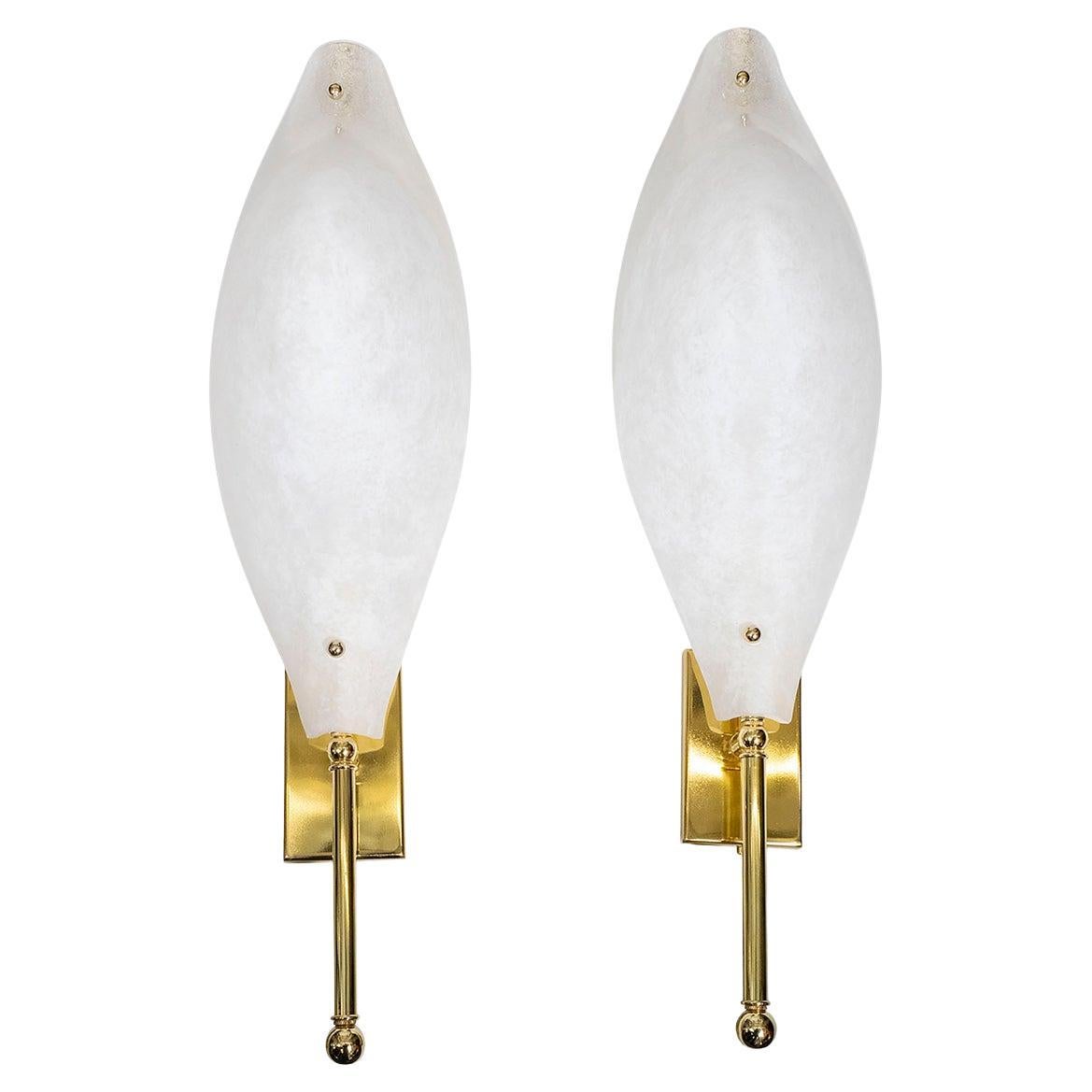 Paire d'appliques « Scavo » en verre de Murano