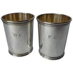 Pair Mark J. Scearce LBJ Sterling Silver Julep Cups