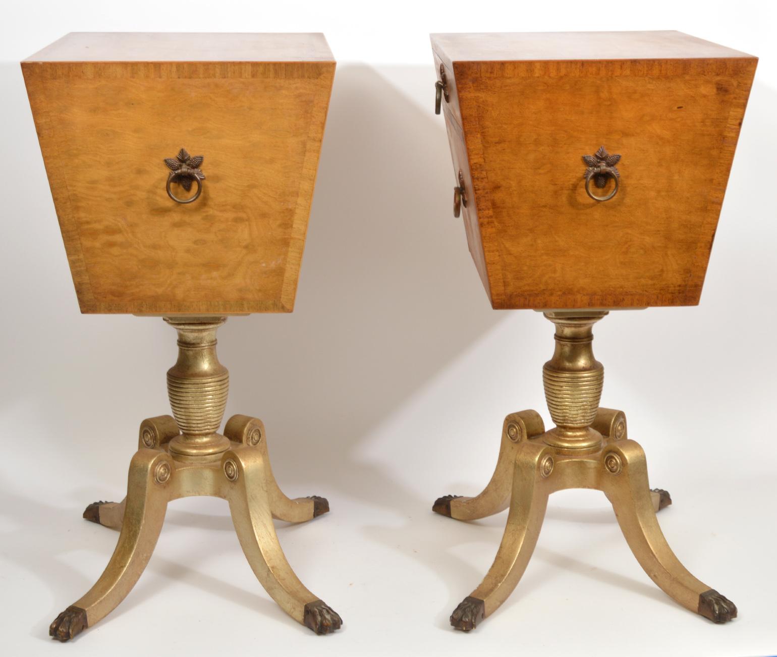 Wood Pair of Schmieg and Kotzian Mid Century Side / End Tables