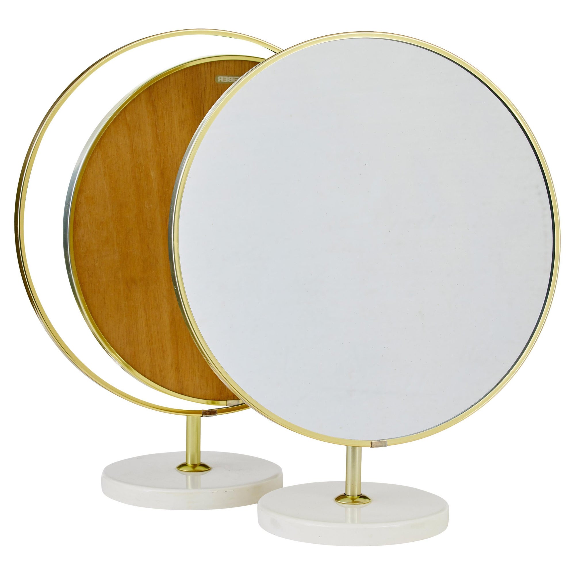 Pair of Schreiber mid century tilting dressing mirror