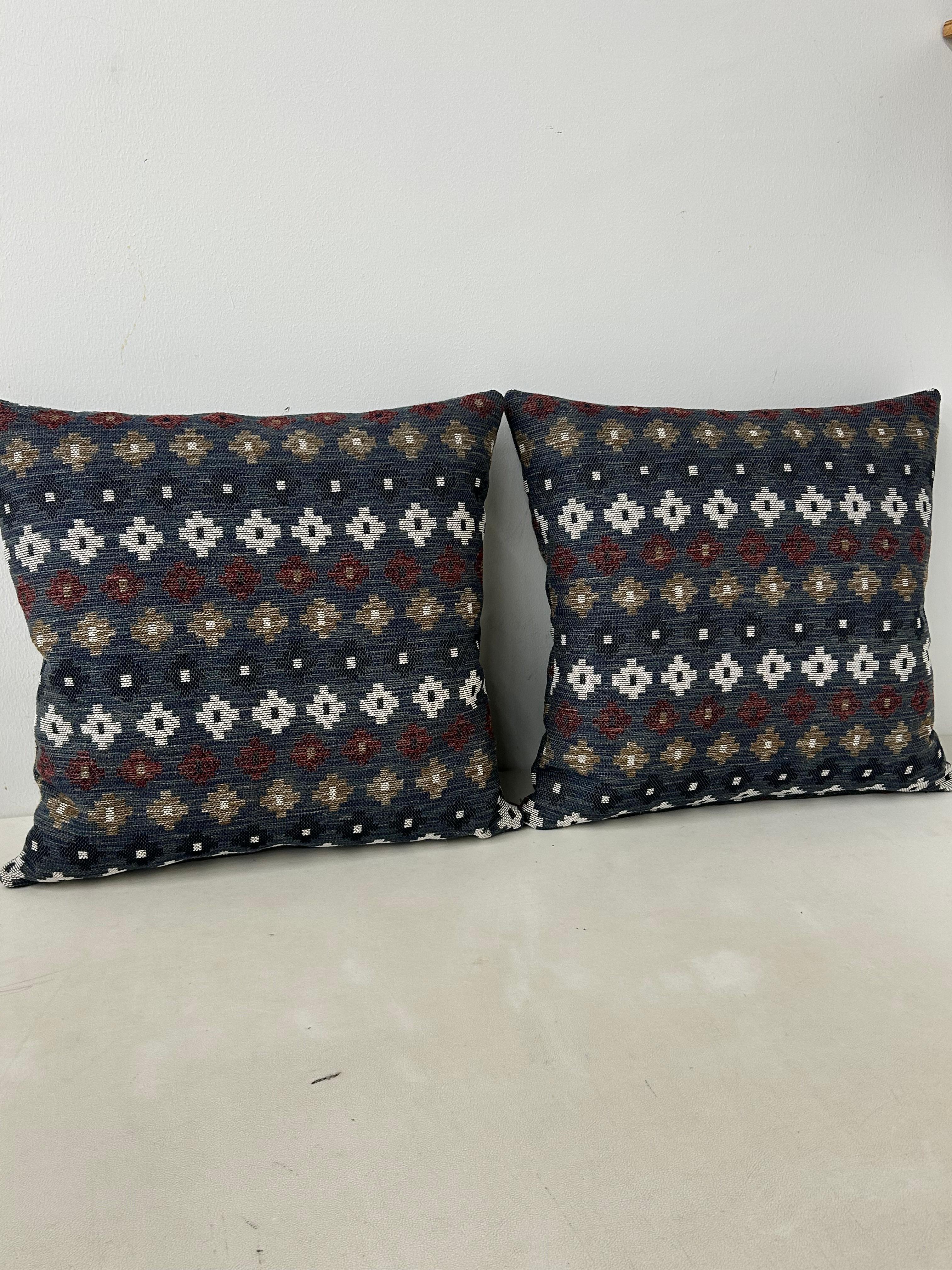 Coppia di cuscini Schumacher Ayumi Performance-Denim da 22