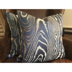 Pair of Schumacher Faux Bois Pillows