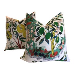 Paire d'oreillers en duvet de Schumacher Josef Frank Citrus Garden