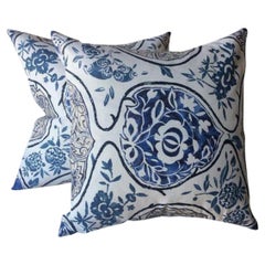 Coppia di cuscini blu "Katsugi" di Schumacher