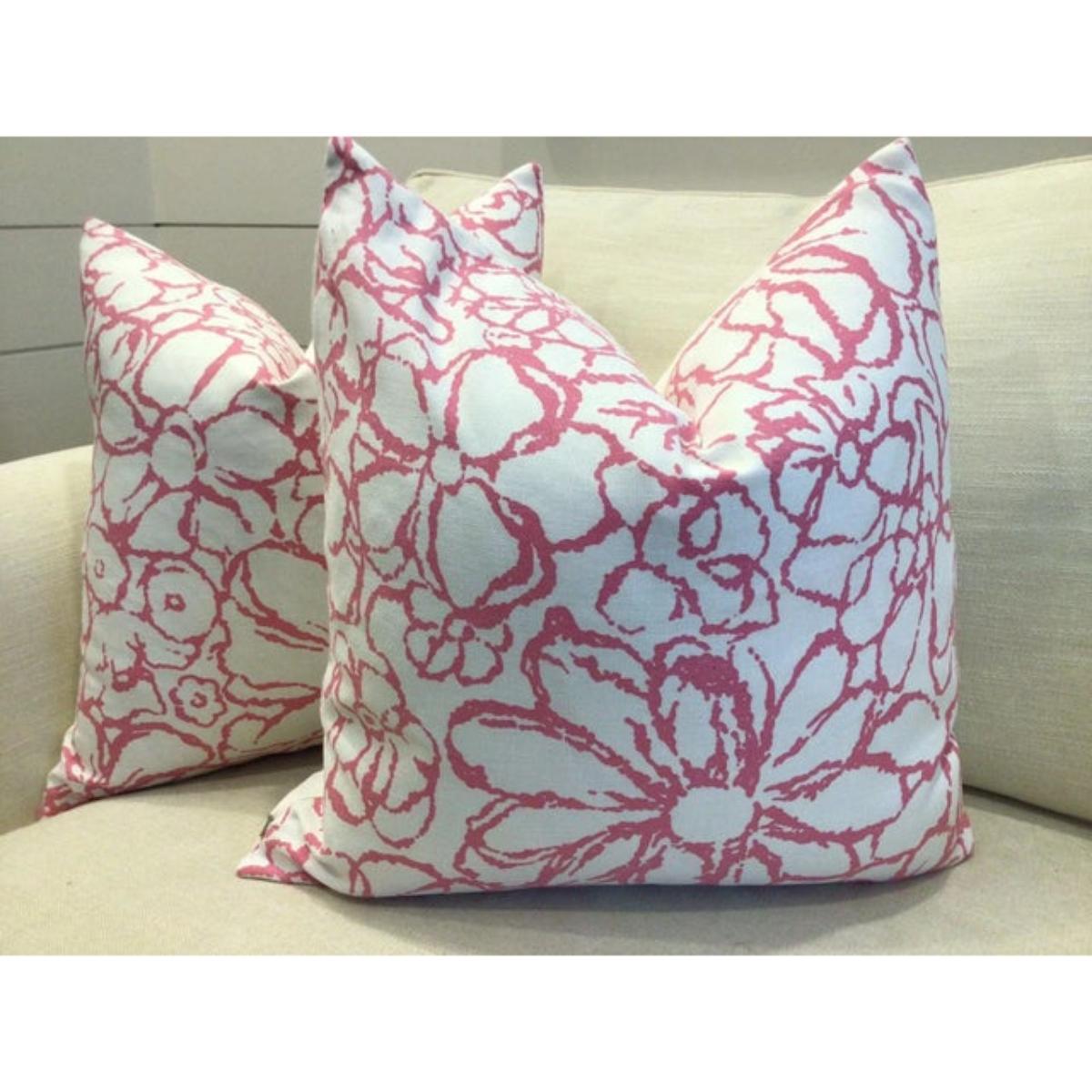 Mid-Century moderno Coppia di cuscini Schumacher 