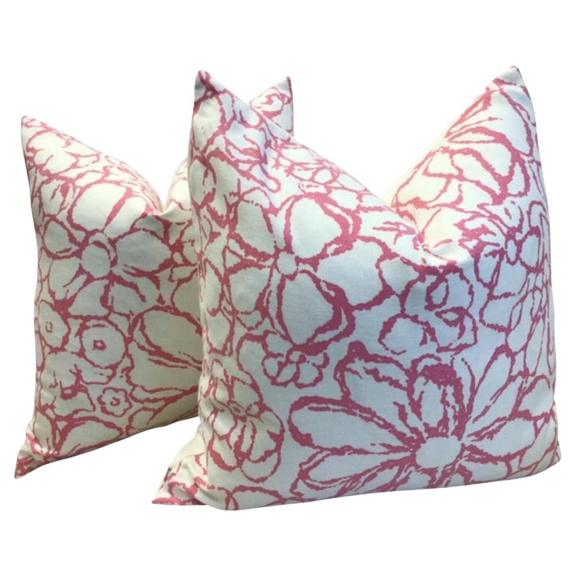 Coppia di cuscini Schumacher "Sidonie" in Magenta