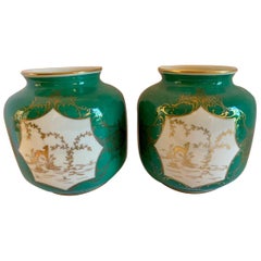 Pair of Schwarzenhammer Germany Fine Porcelain Urns Pots
