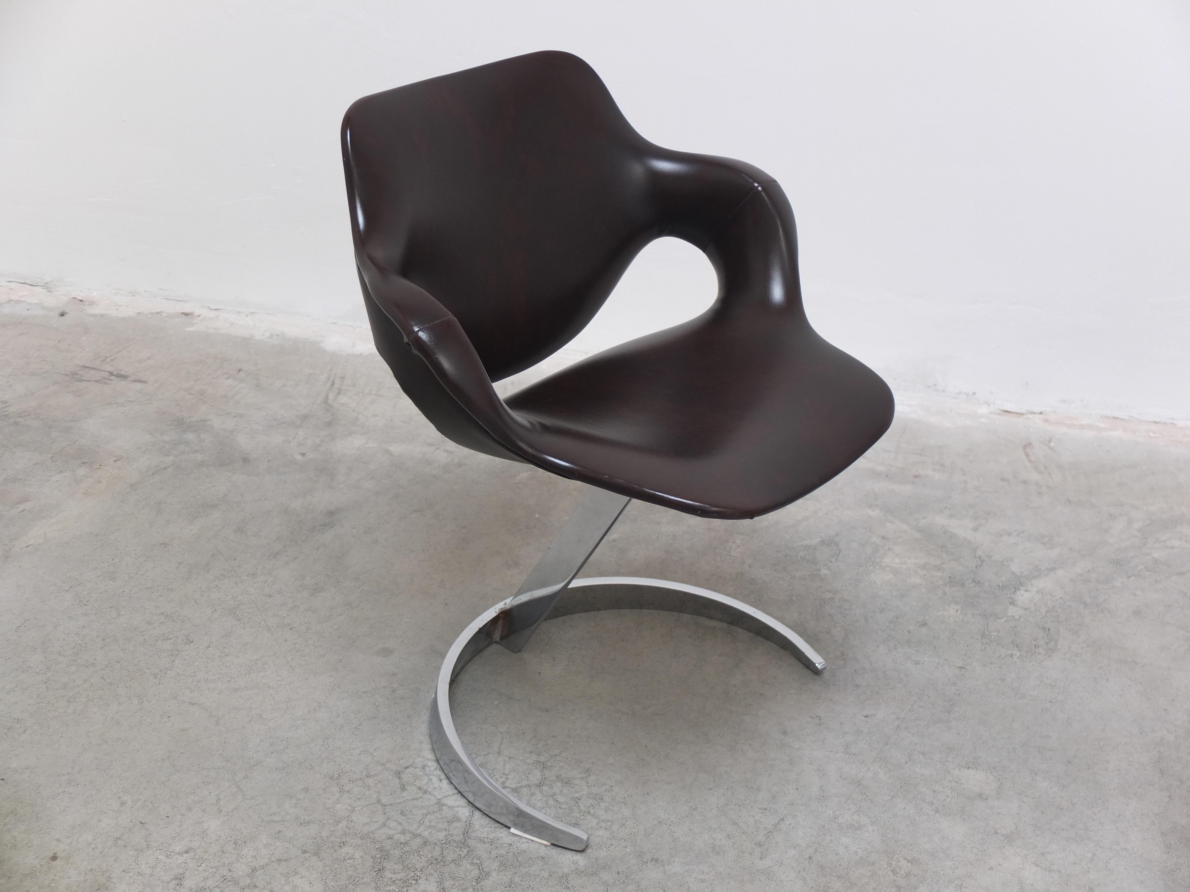 Pair of 'Scimitar' Chairs by Boris Tabacoff for Mobilier Modulaire Moderne, 1970 1