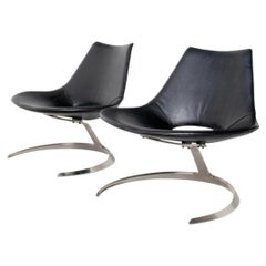 Paar "Scimitar" Loungesessel von Preben Fabricius und Jørgen Kastholm