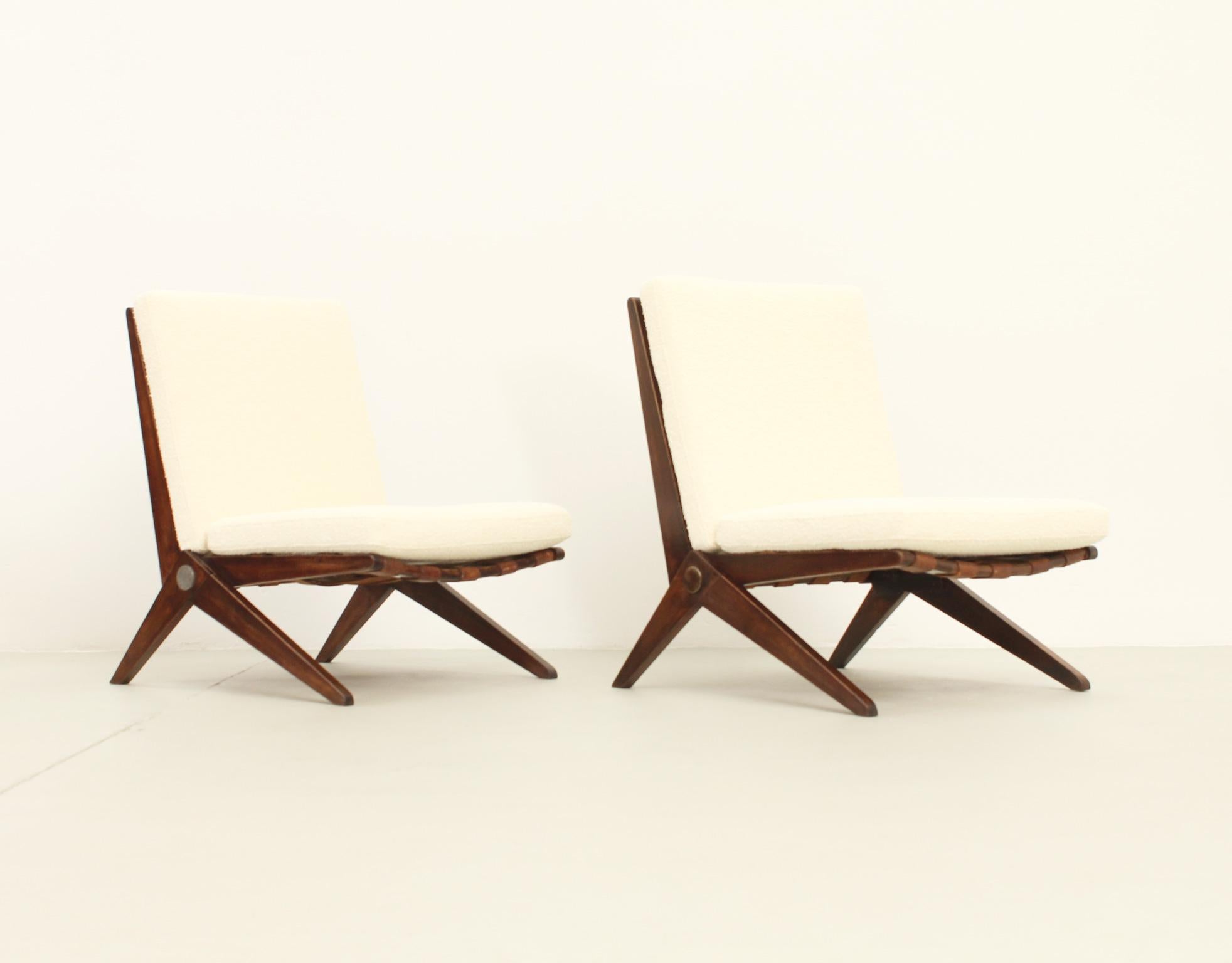 Pair of Scissors Chairs by Pierre Jeanneret for Knoll, 1948 2