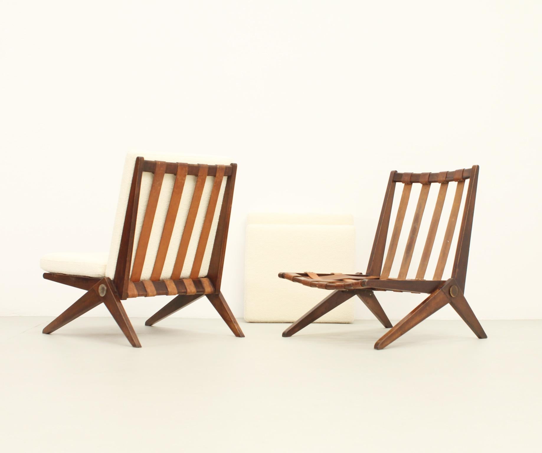 Pair of Scissors Chairs by Pierre Jeanneret for Knoll, 1948 3