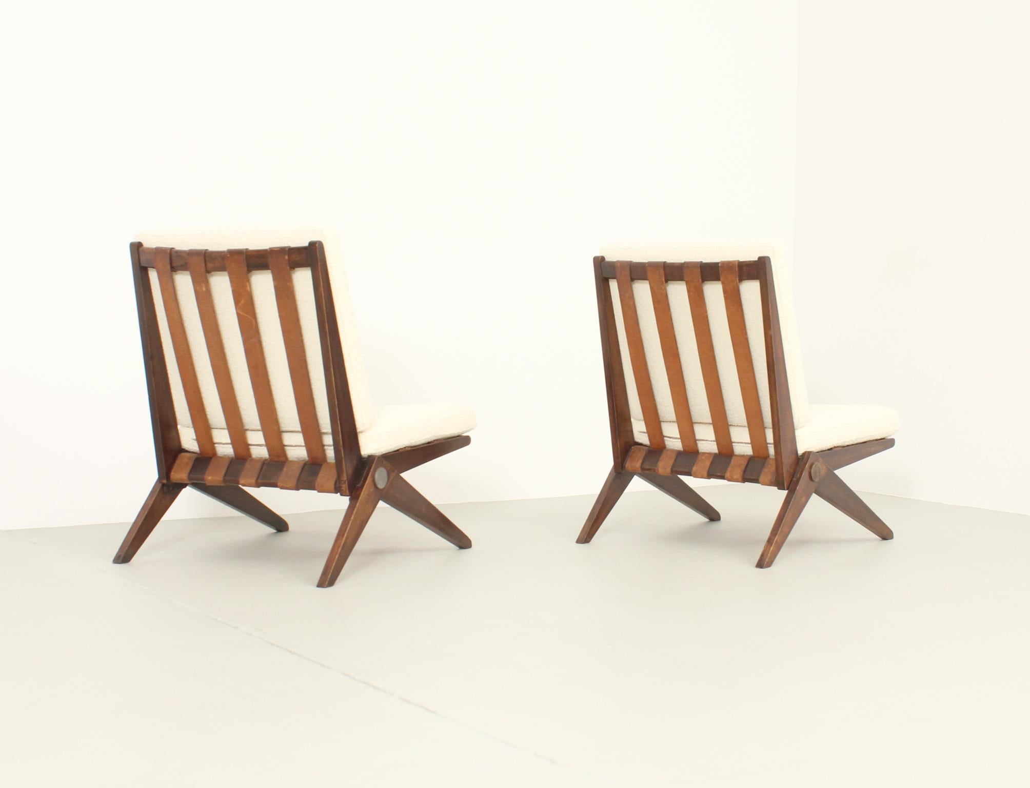 Pair of Scissors Chairs by Pierre Jeanneret for Knoll, 1948 7
