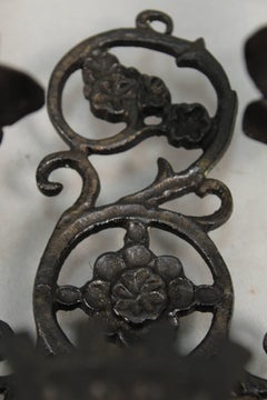 Pair of Sconces Attributed to Oscar Bach with Lion and Grape Motif