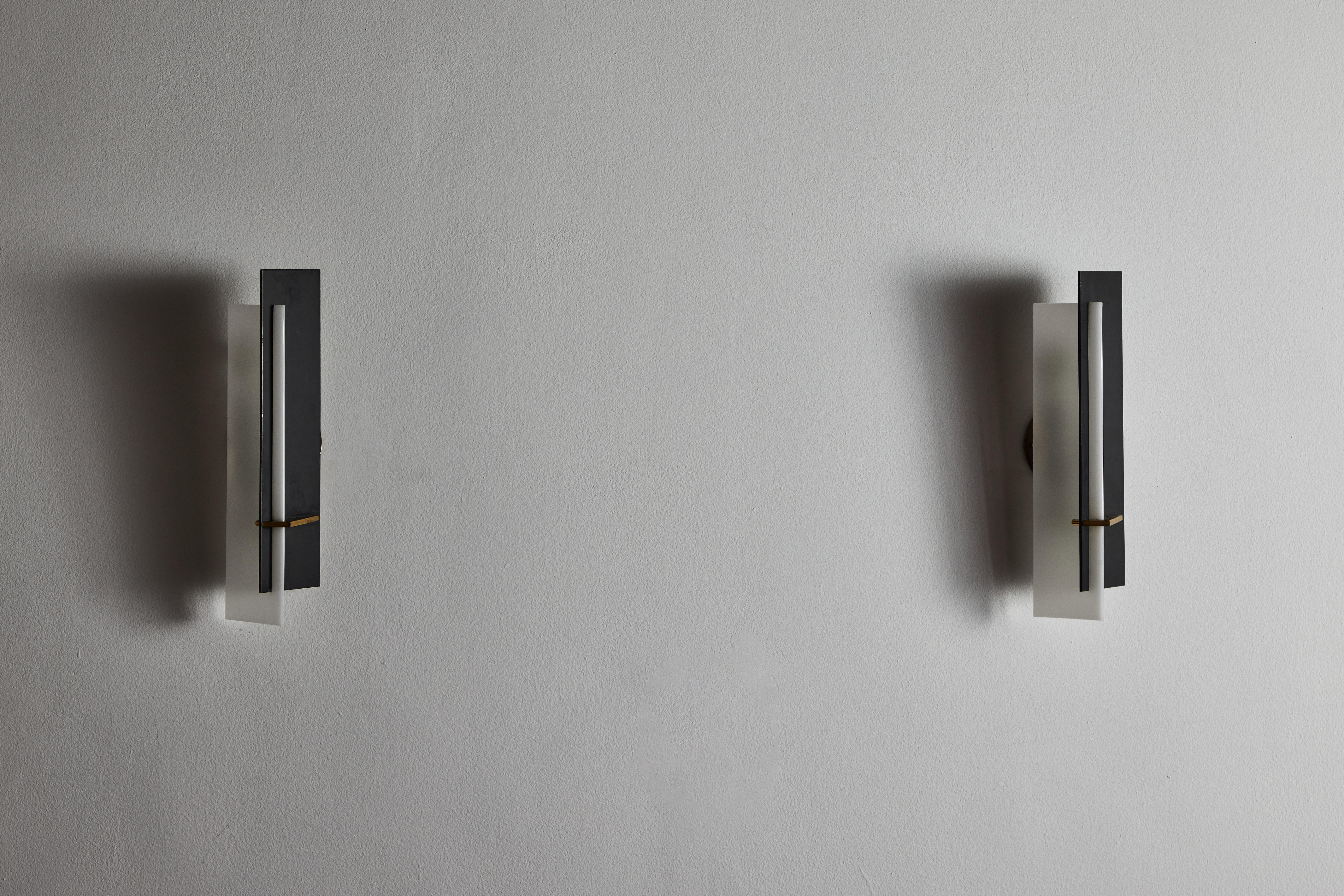 Mid-20th Century Pair of Sconces by Angelo Brotto for Esperia For Sale