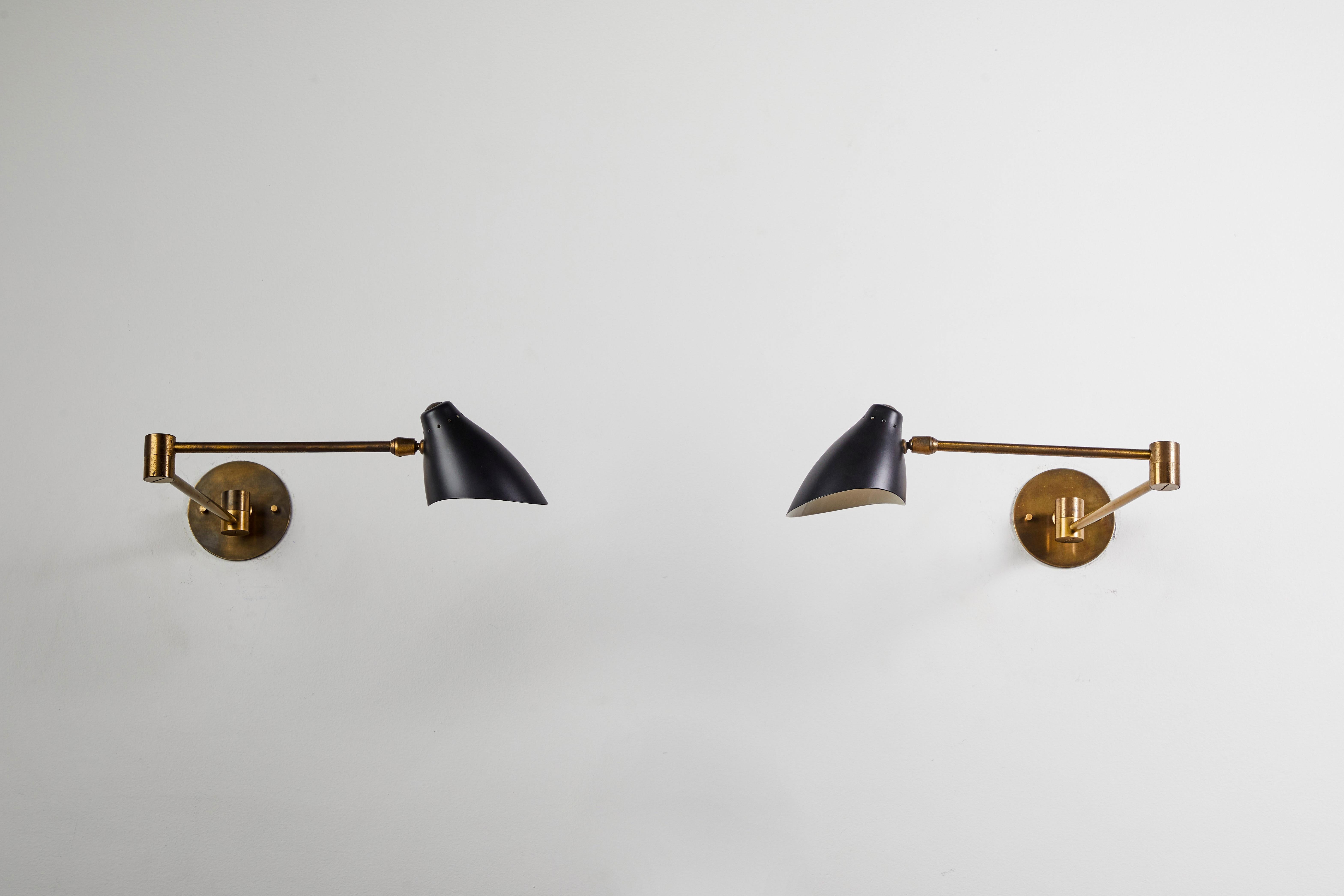 Mid-Century Modern Pair of Sconces by Angelo Lelli for Arredoluce