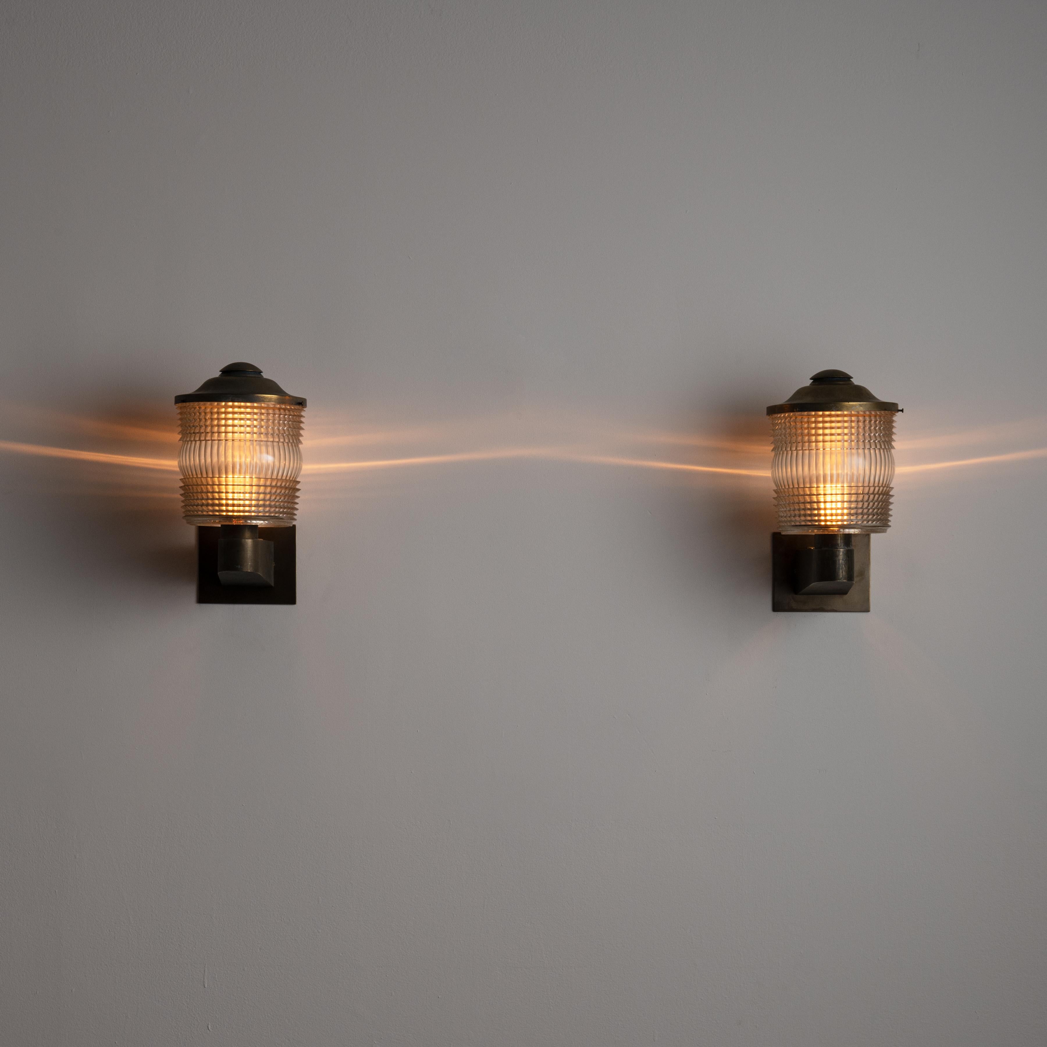 Mid-Century Modern Pair of Sconces by Atelier Jean Perzel For Sale