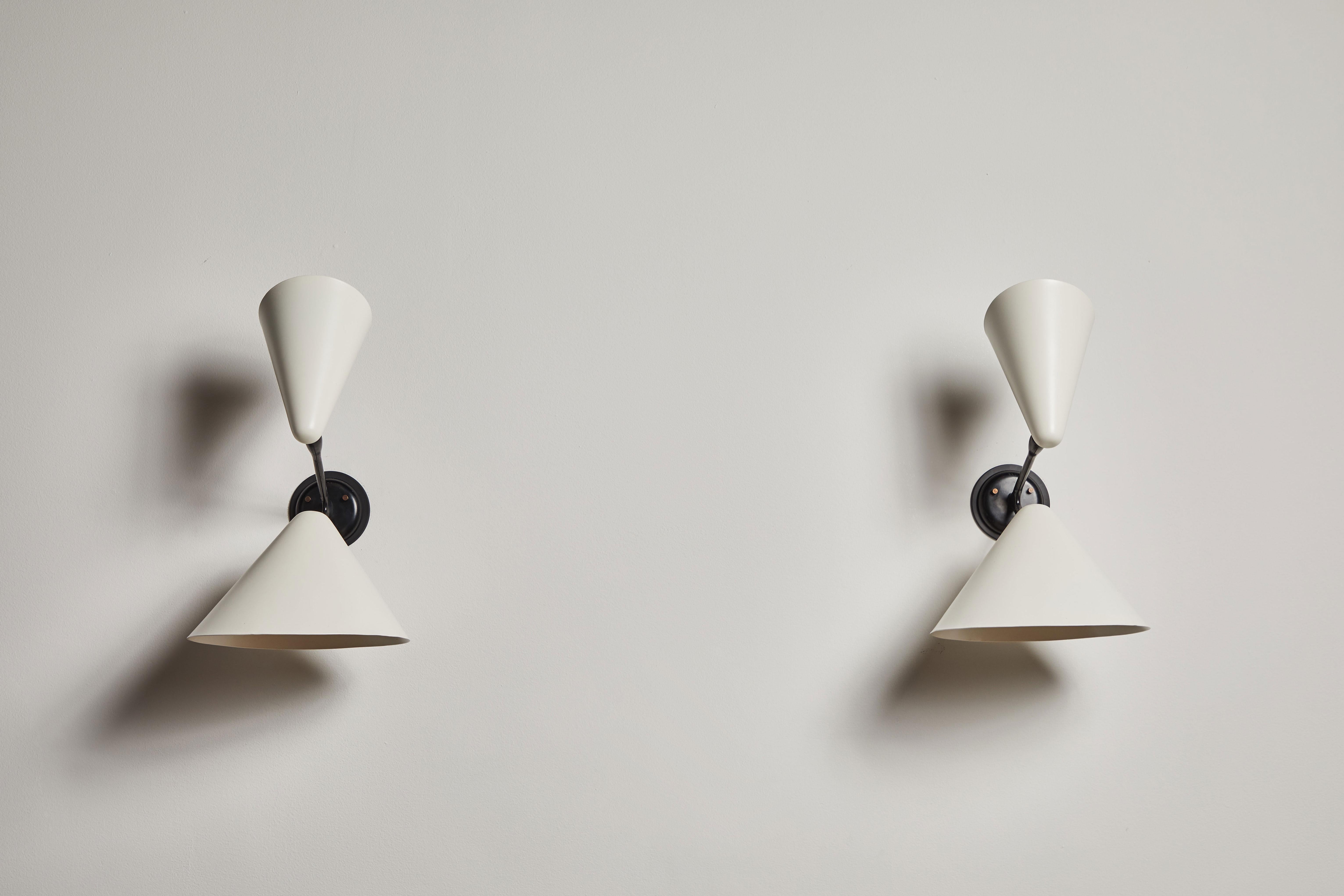 Mid-20th Century Pair of Sconces by BAG Turgi