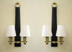 Blasset & Guggiari Pair of Sconces France 1957