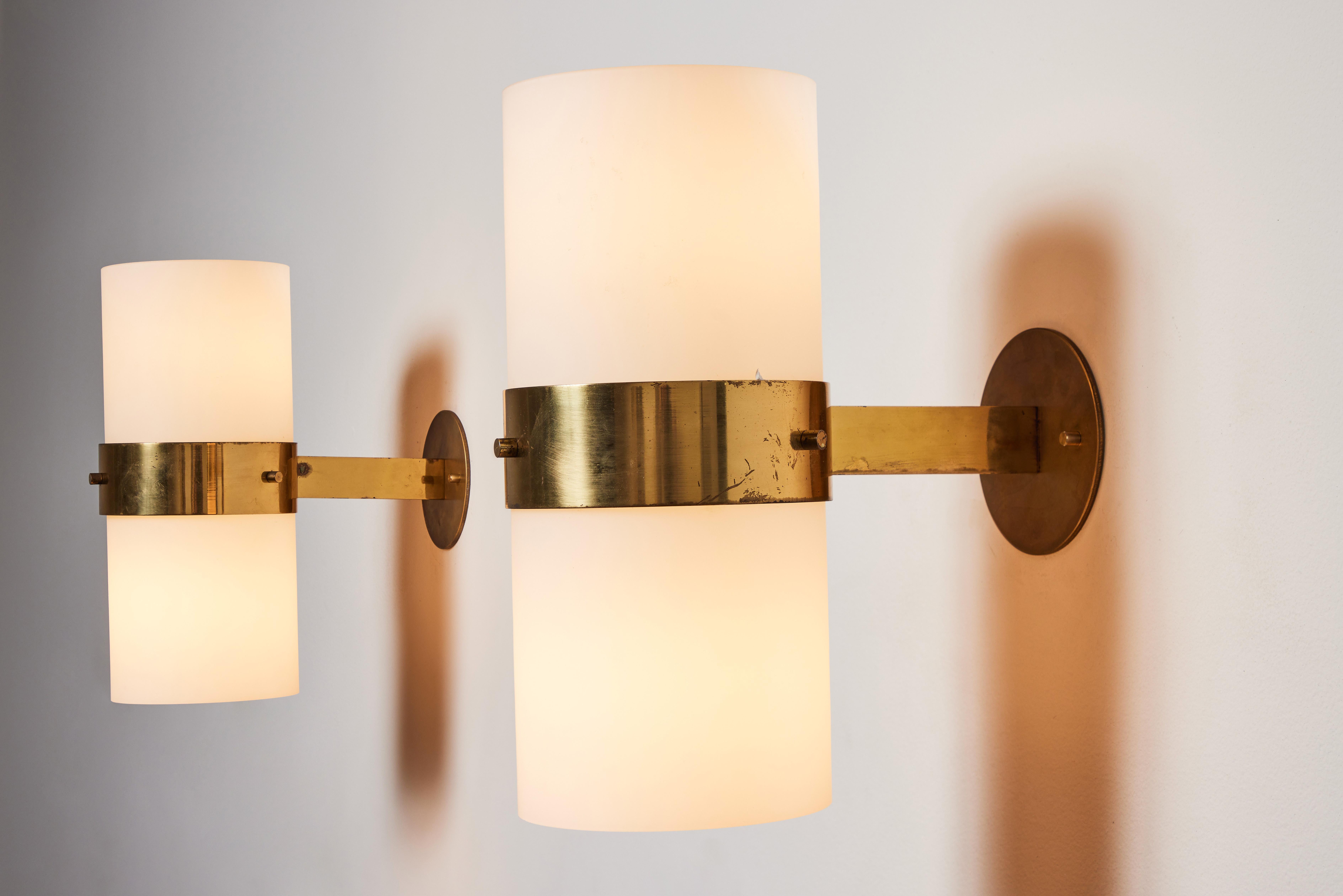 Brass Pair of Sconces by Candle