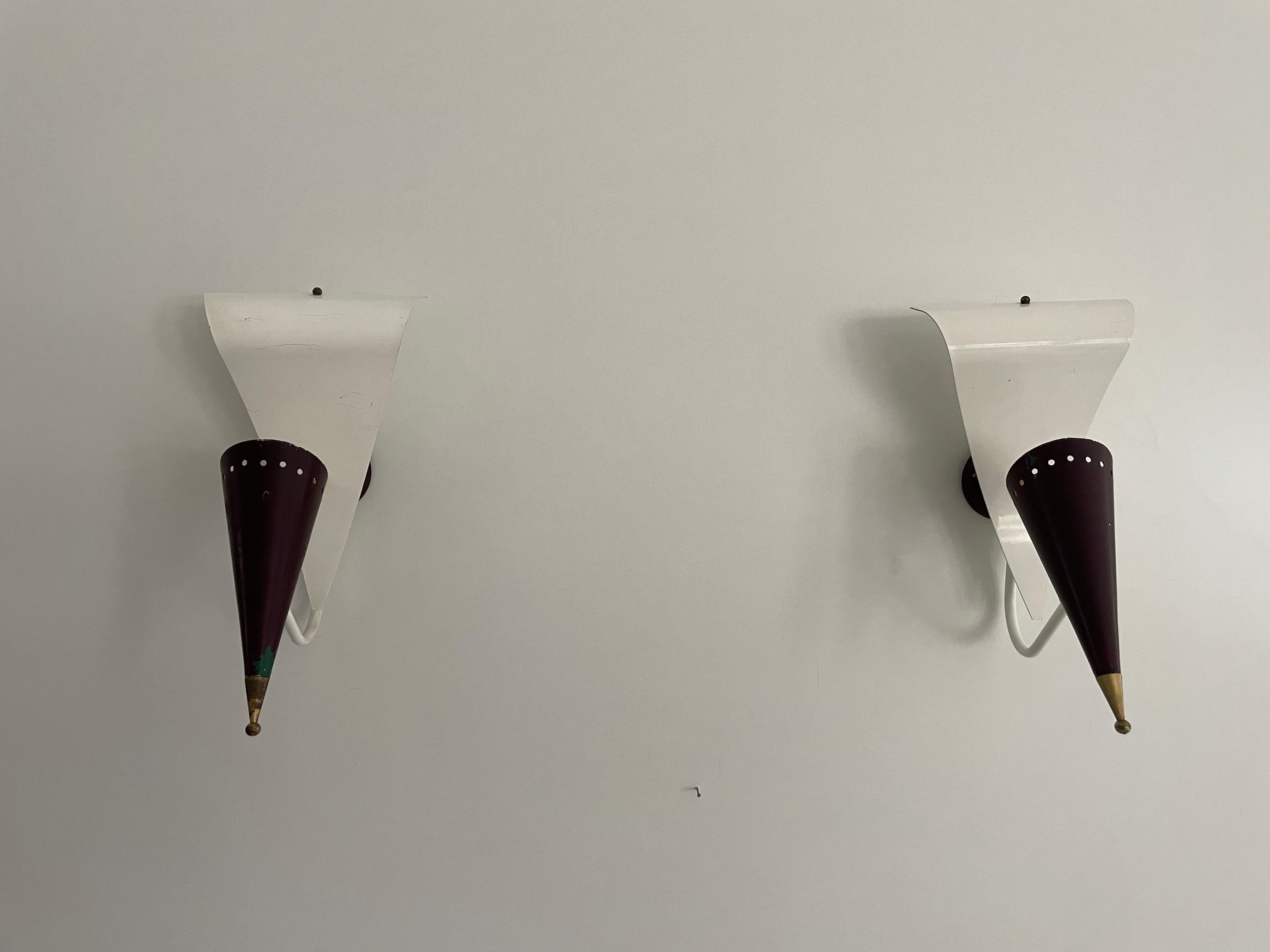 italien Paire d'appliques par Gilardi & Barzaghi, années 1950, Italie en vente