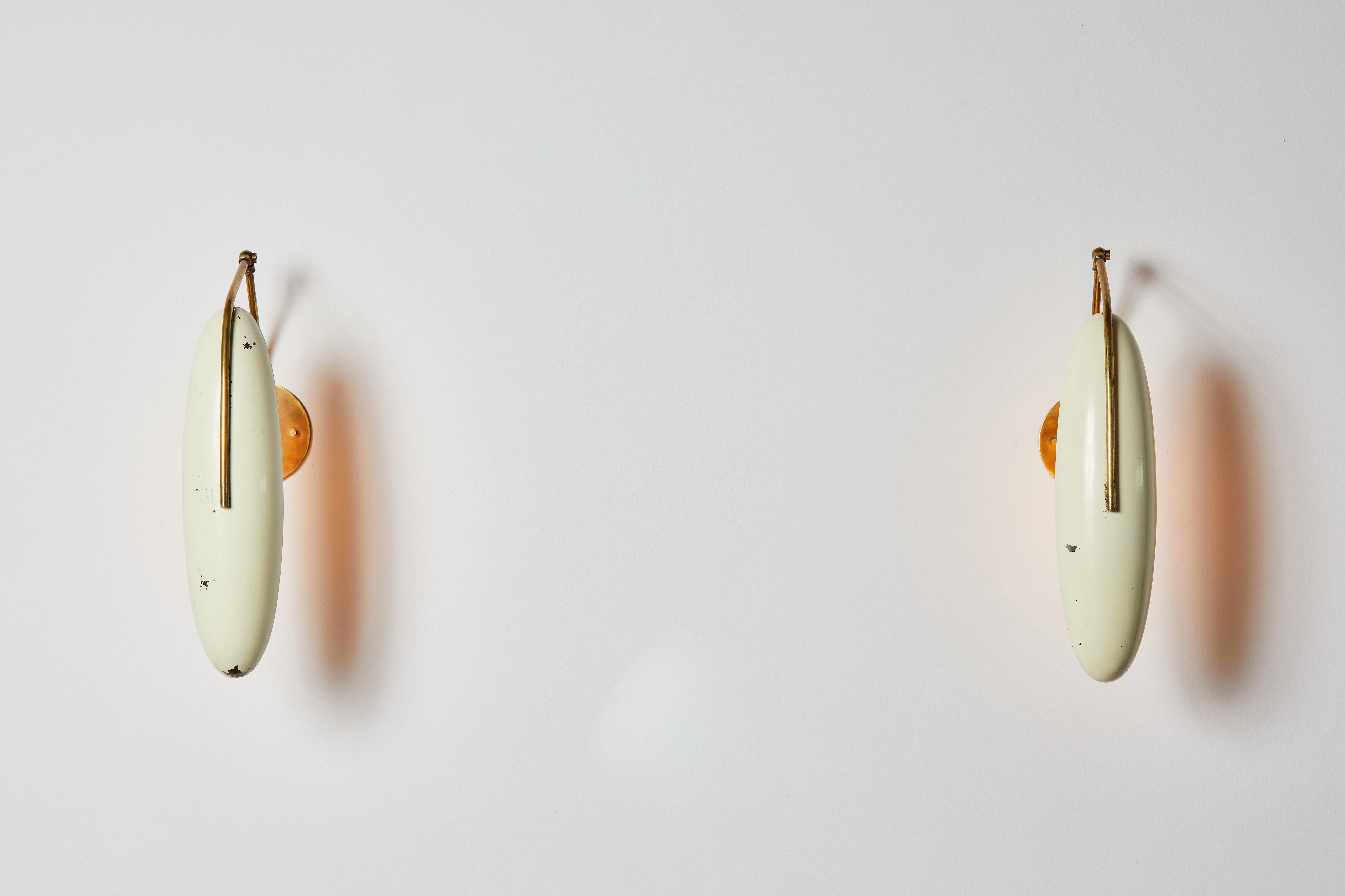 Mid-Century Modern Pair of Sconces by Gilardi & Barzaghi