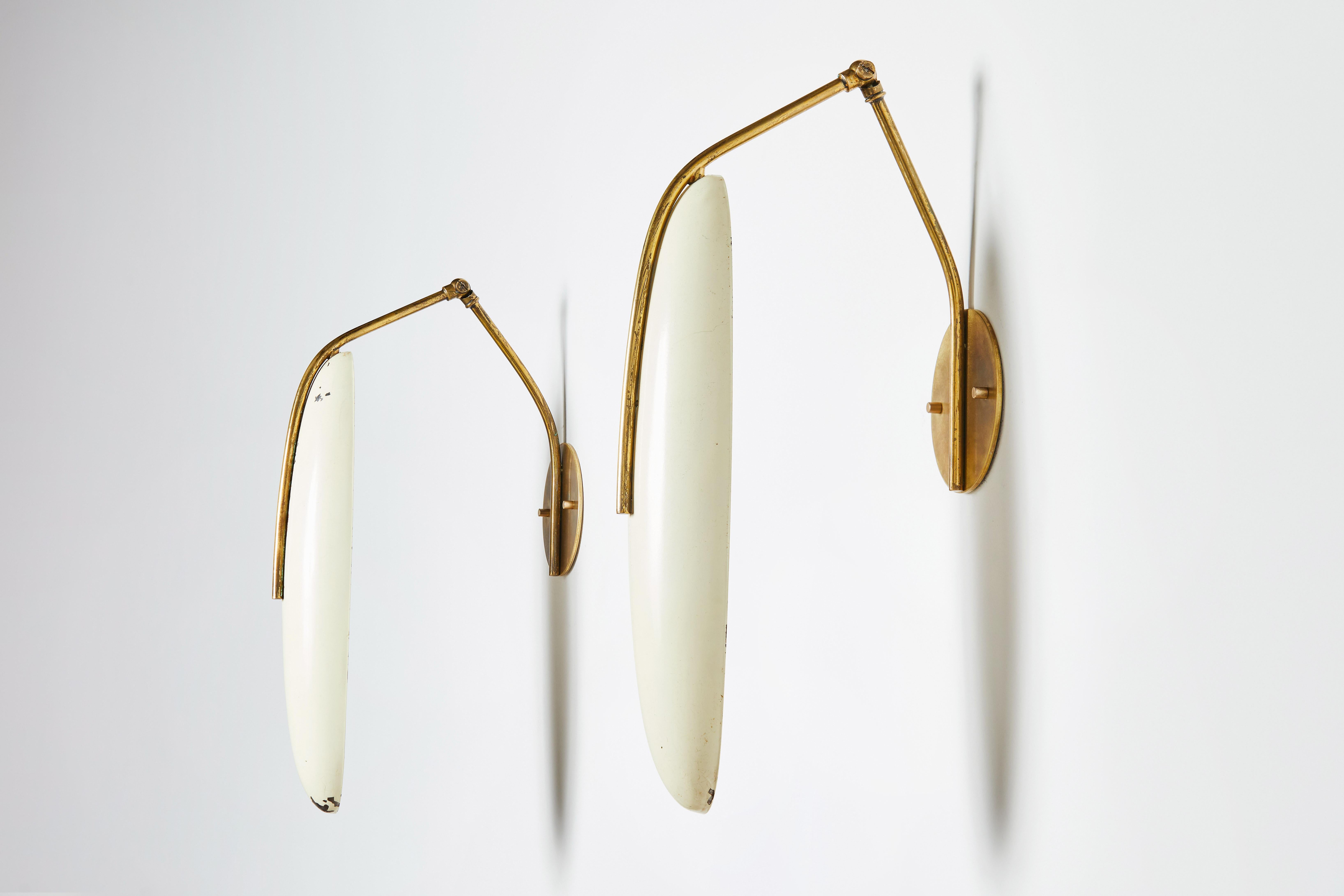 Enameled Pair of Sconces by Gilardi & Barzaghi