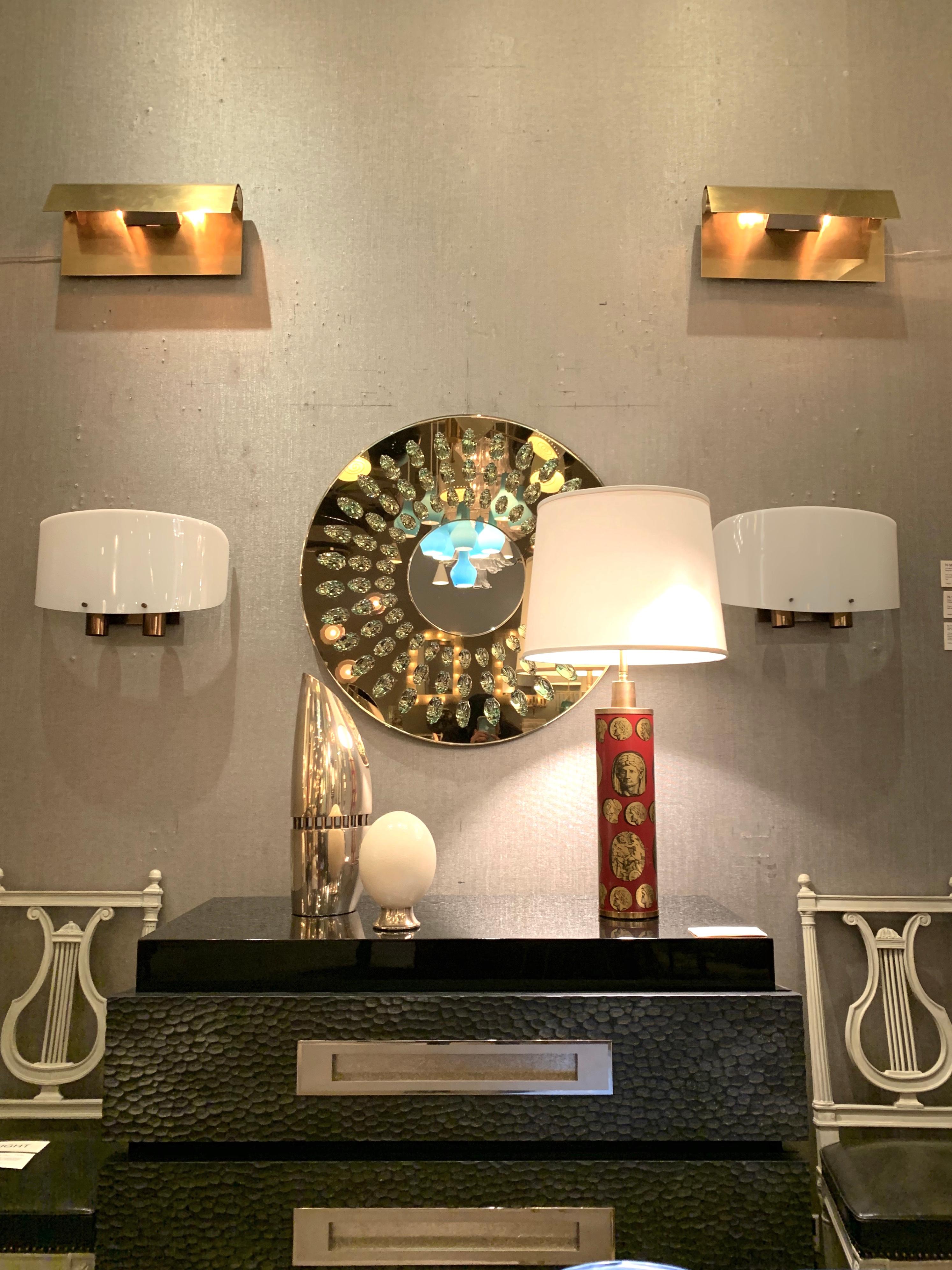 Brass Pair of Sconces by Gino Sarfatti, Arteluce, Italy, circa 1956 For Sale