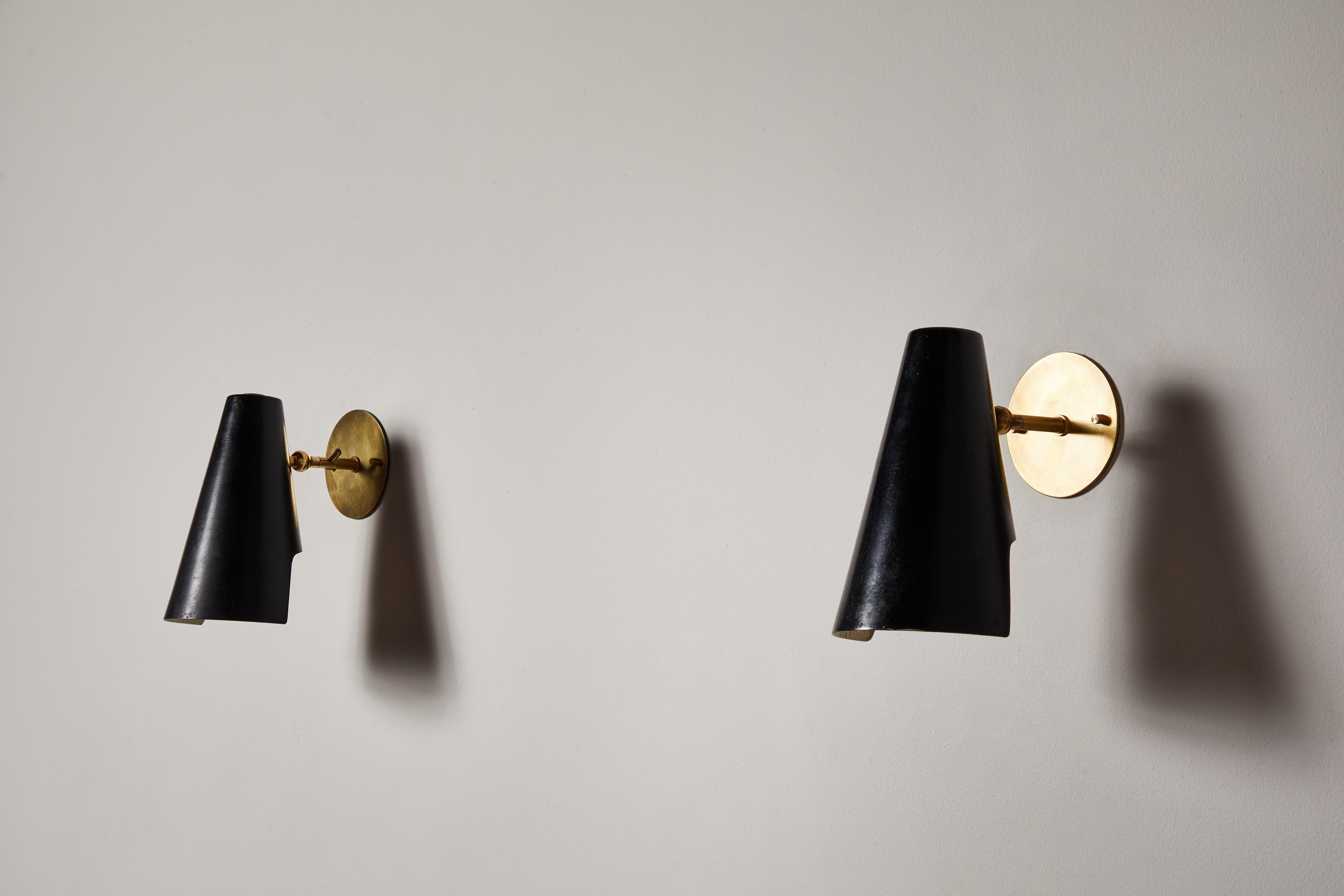 Metal Pair of Sconces by Gino Sarfatti for Arteluce