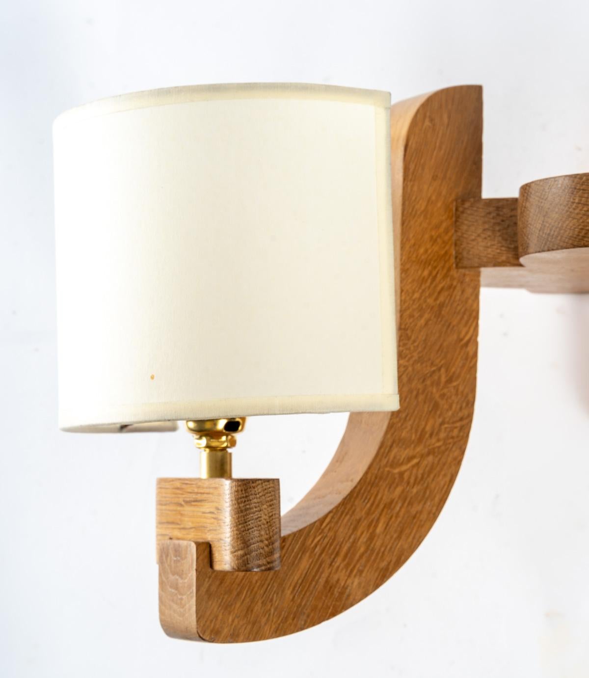 Mid-Century Modern Pair of Sconces by Guillerme et Chambron