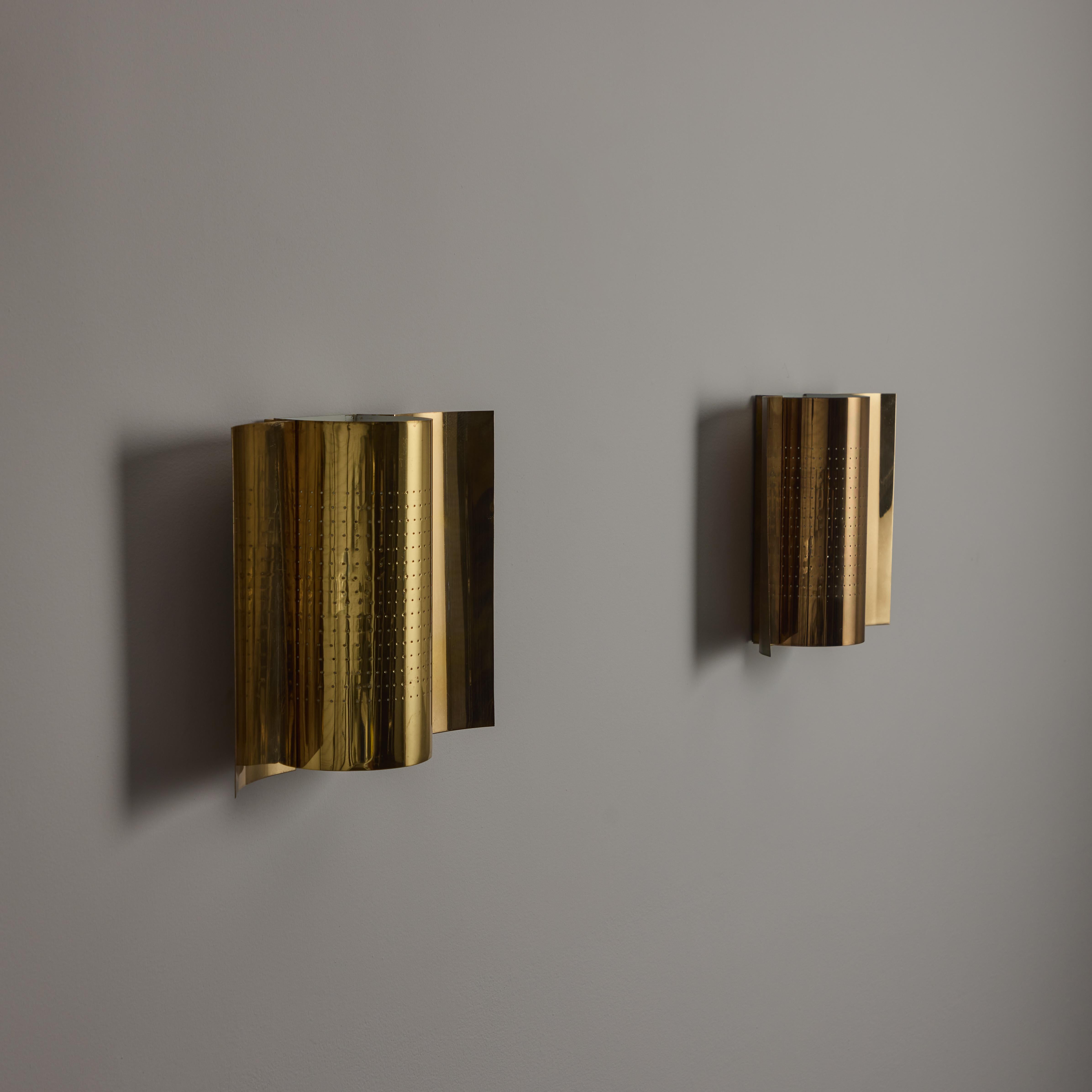 Patinated Pair of Sconces by Haga Belysning For Sale