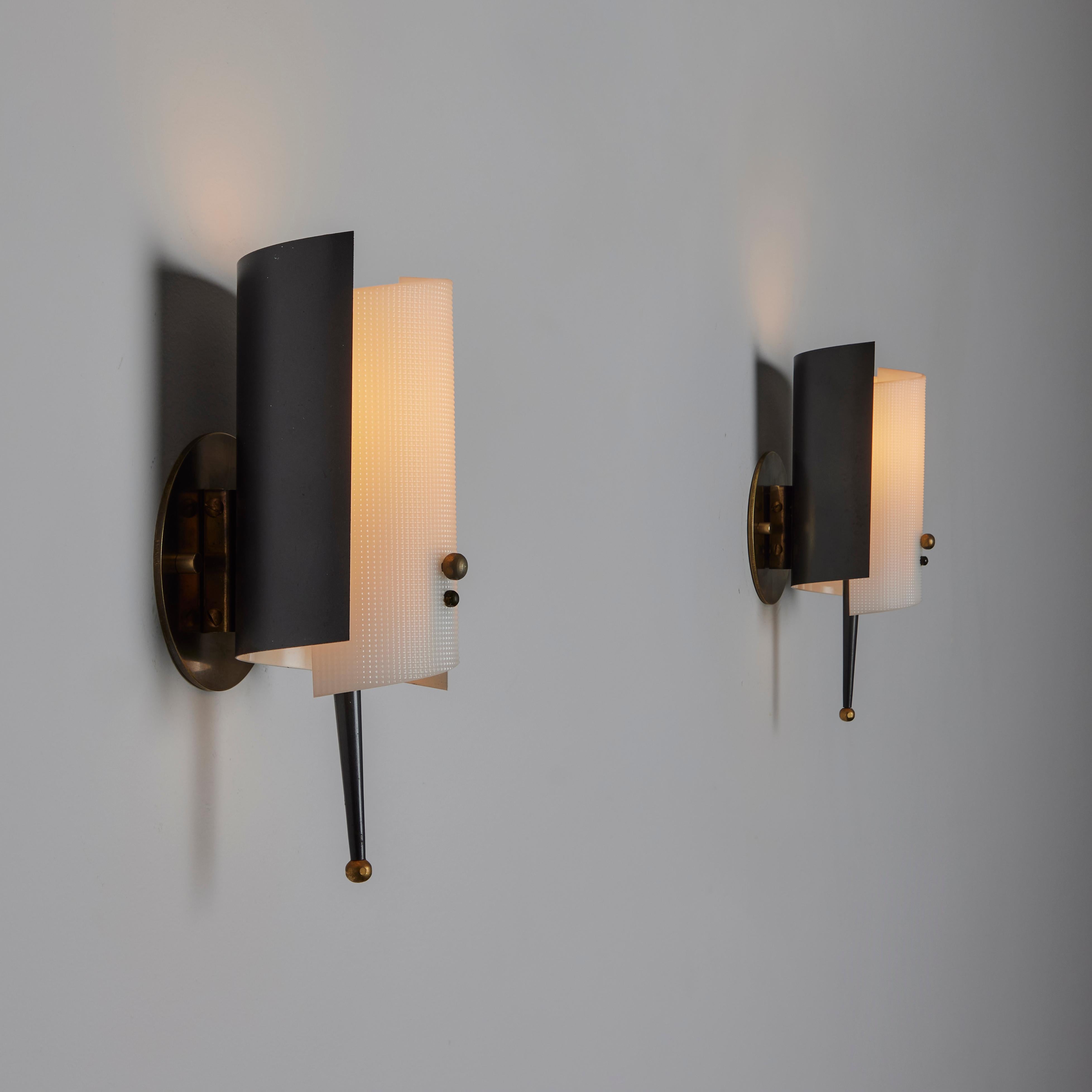 Mid-Century Modern Pair of Sconces by Jacques Biny
