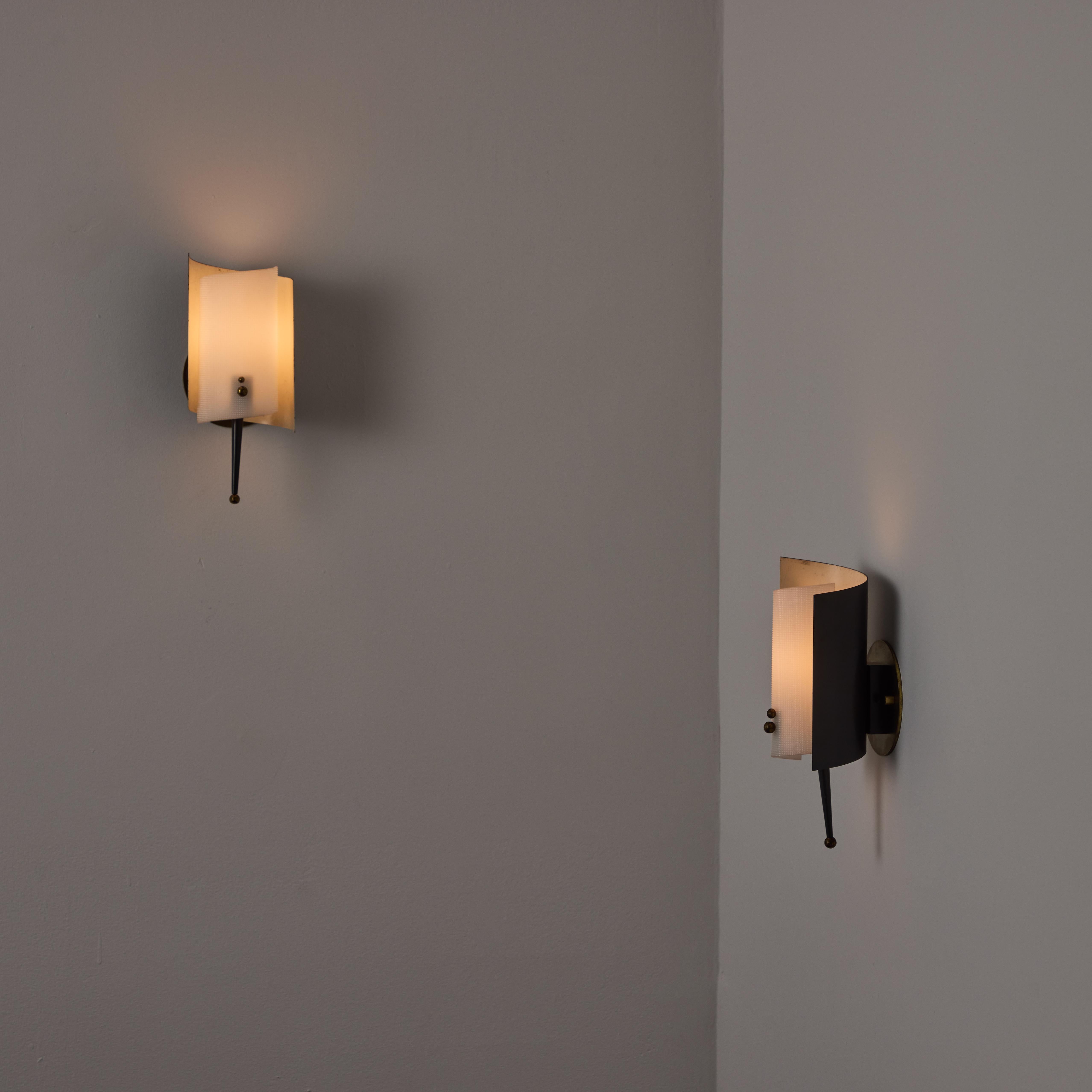 Mid-Century Modern Pair of Sconces by Jacques Biny