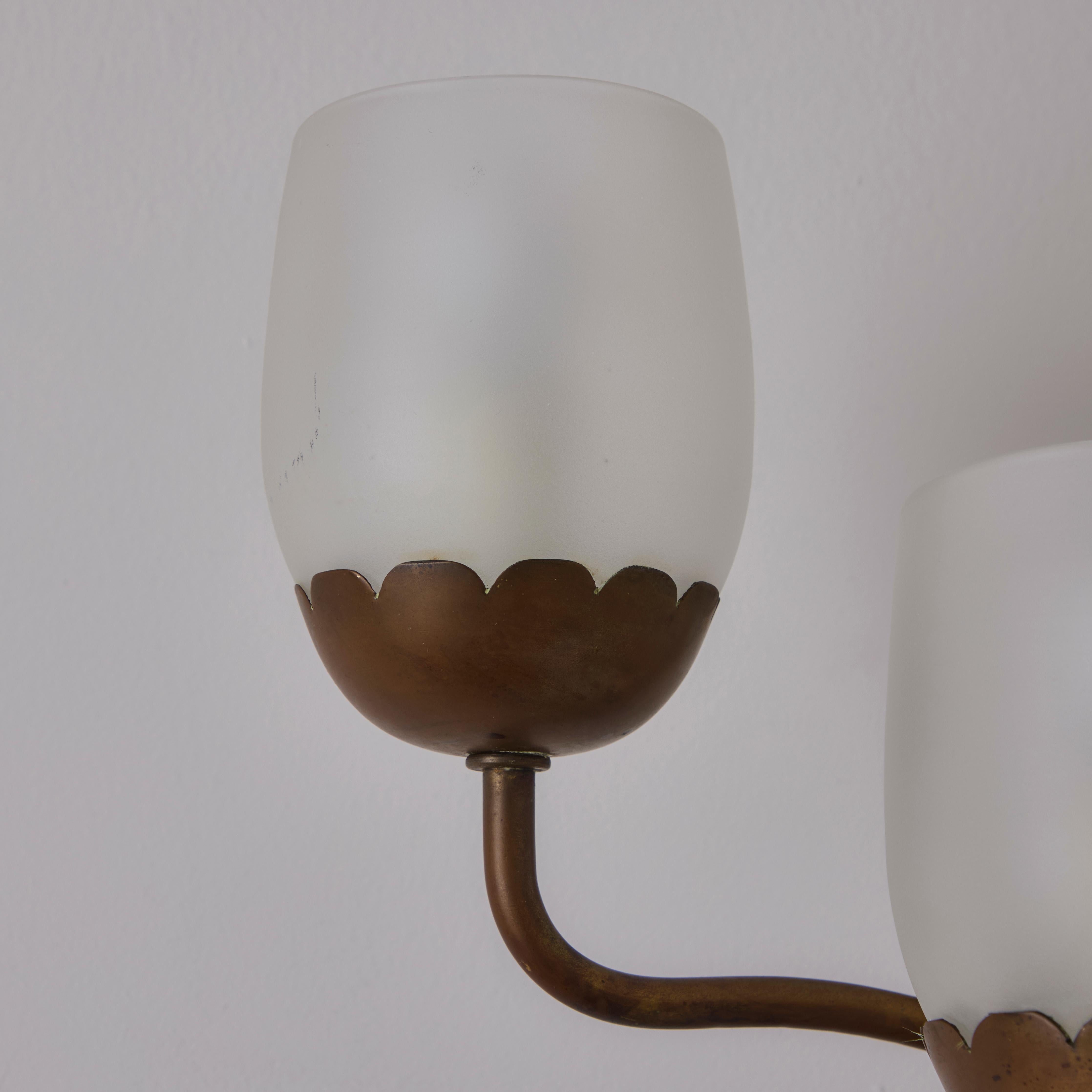 Blown Glass Pair of Sconces by Luigi Fontana For Sale