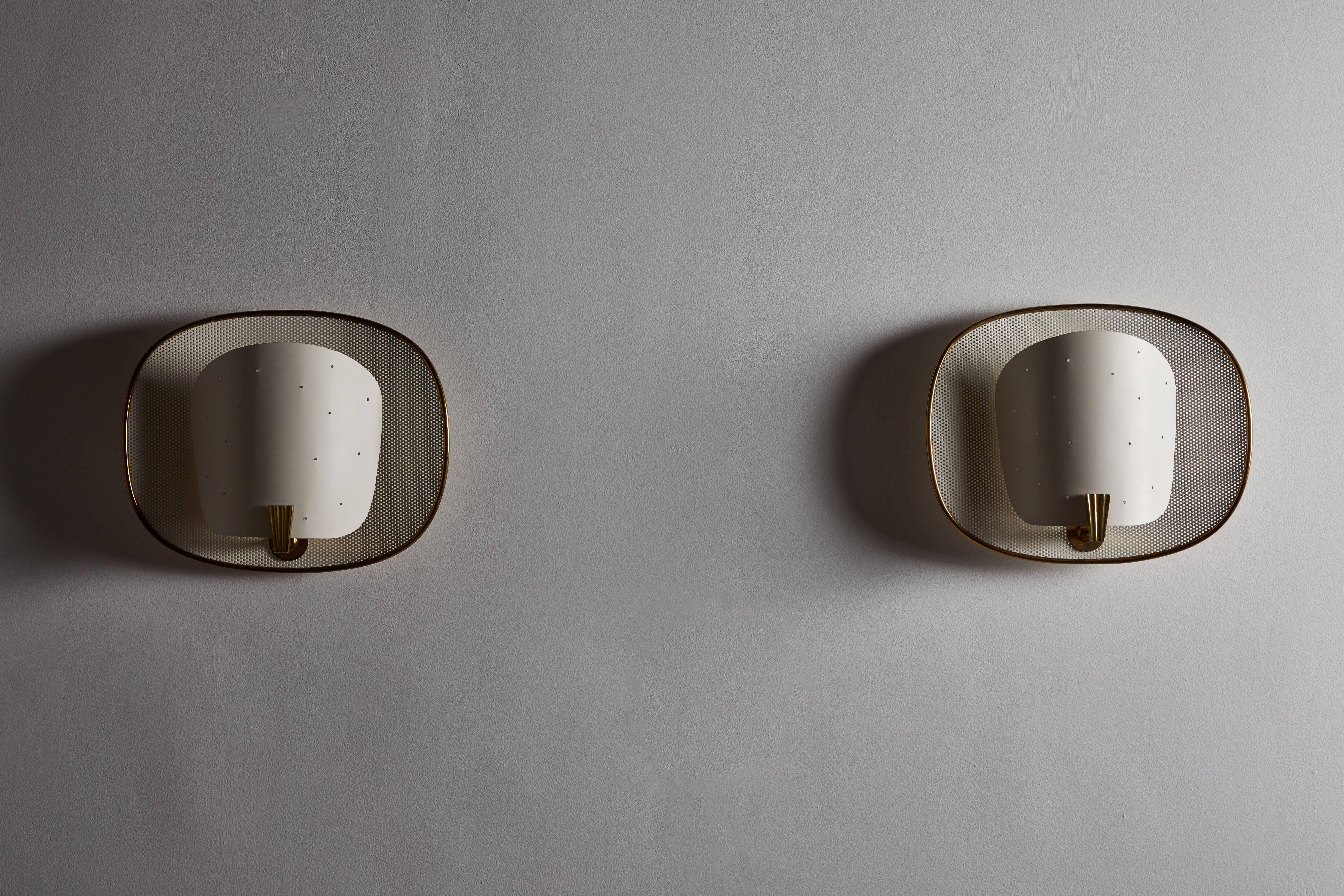 Mid-Century Modern Pair of Sconces by Lunel