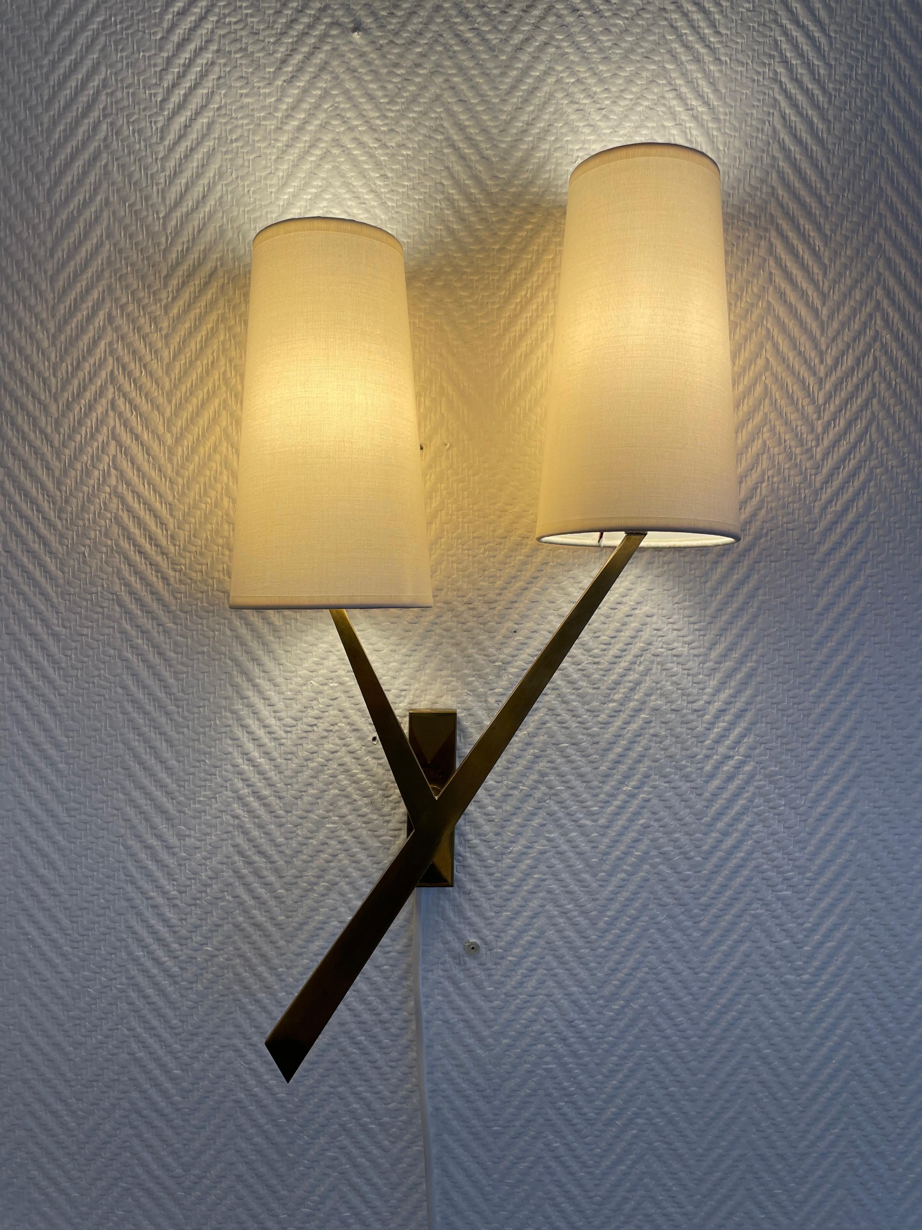 Pair of Sconces by Lunel In Good Condition In Saint-Ouen, FR