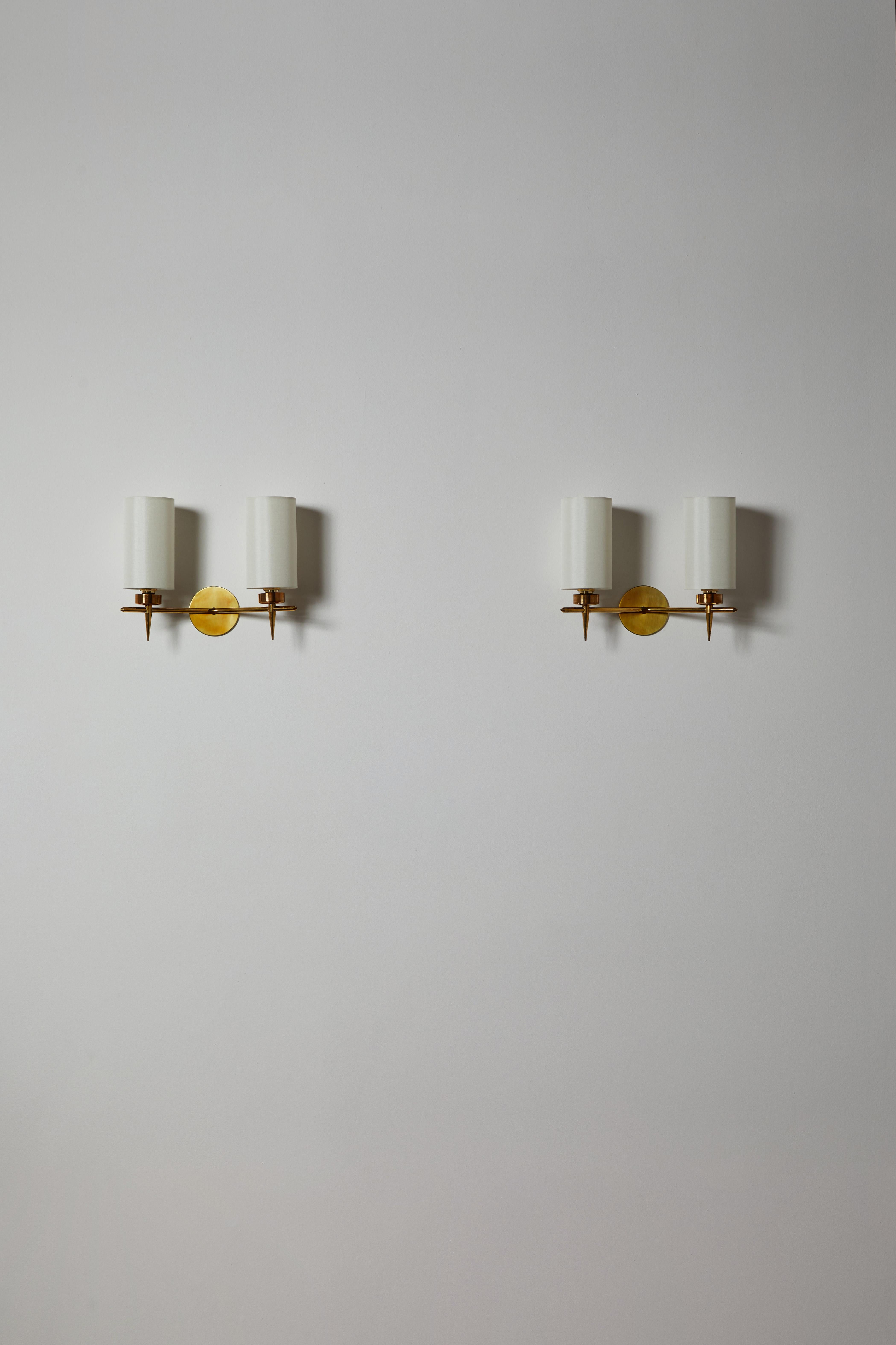 Mid-20th Century Pair of Sconces by Lunel