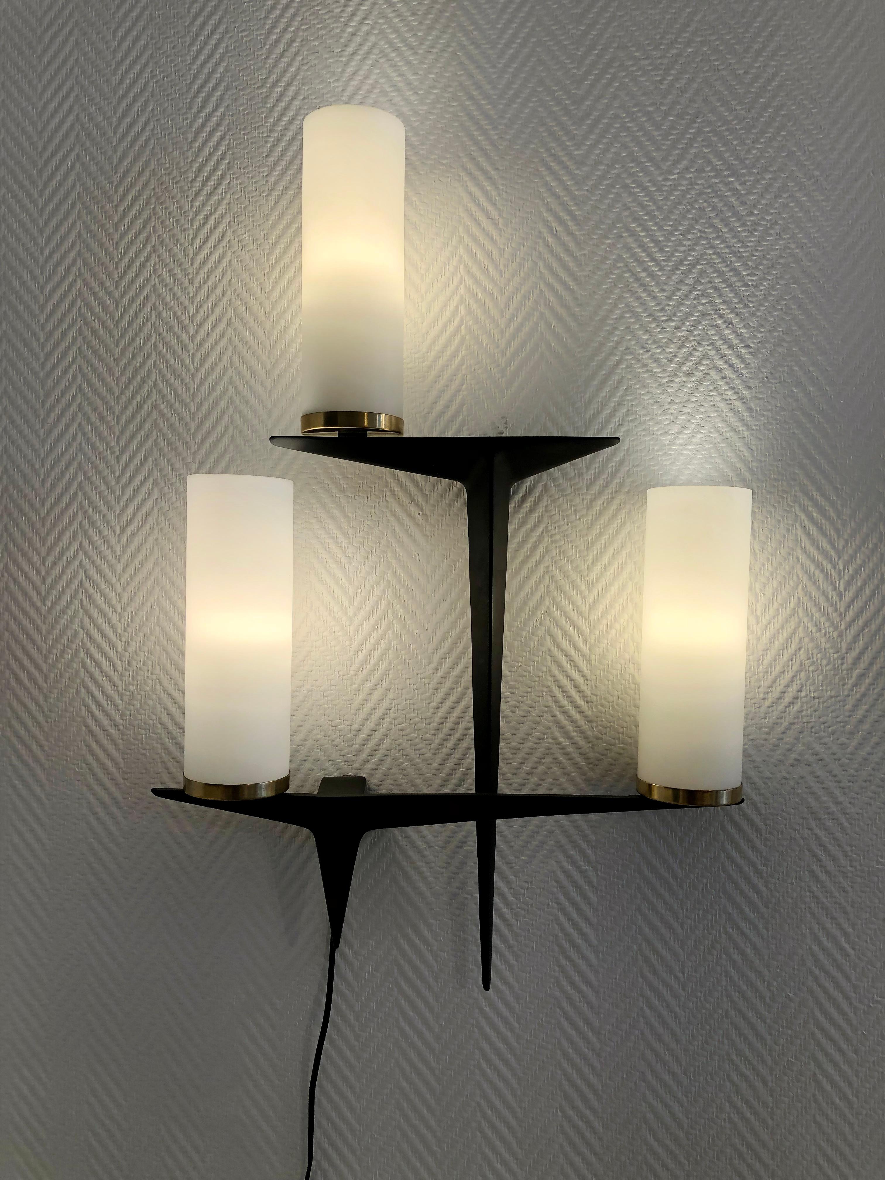 Pair of Sconces by Maison Arlus, 1950 For Sale 7
