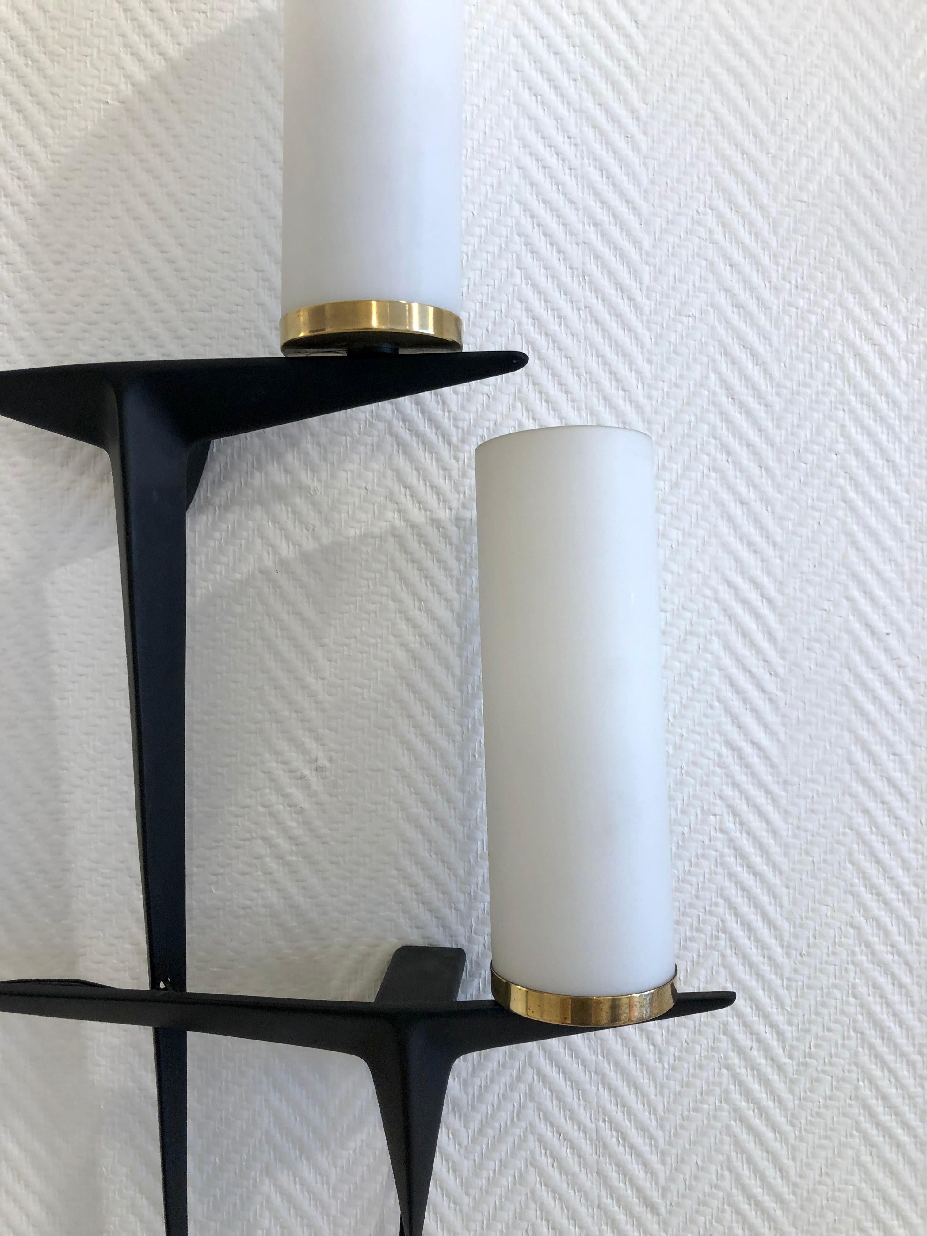 Pair of Sconces by Maison Arlus, 1950 For Sale 2