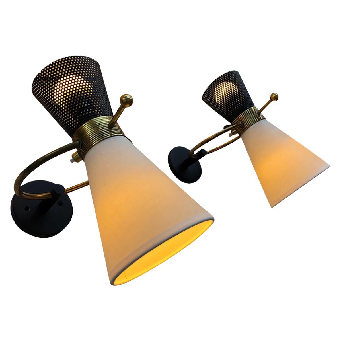 Pair of Sconces by Maison Arlus, 1950